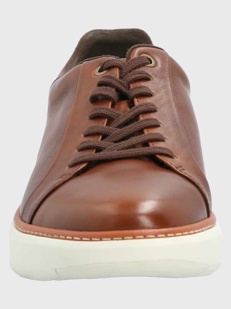 ZAPATILLA CUERO HOMBRE FORCE G CAFE  CLARO HUSH PUPPIES - 4