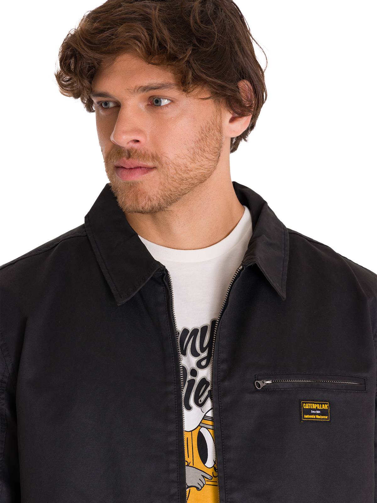 CHAQUETA CASUAL WAXED CHORE HOMBRE NEGRA CAT - 5