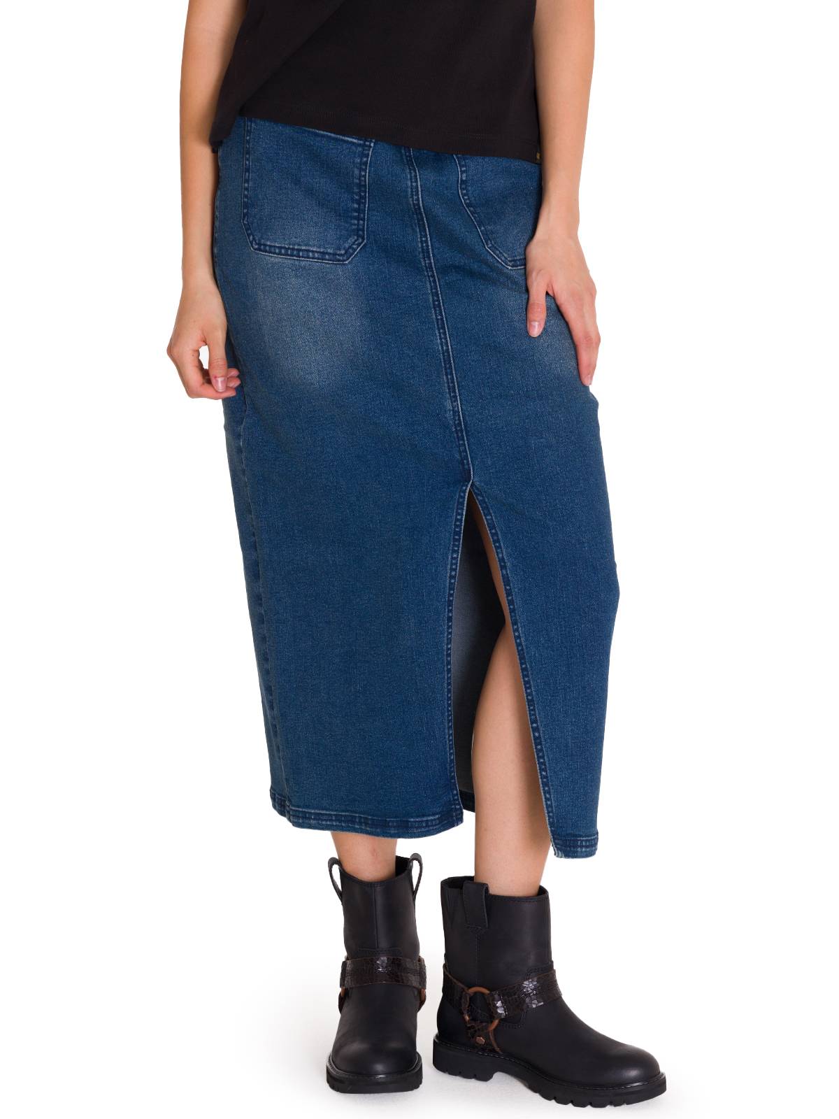 FALDA MUJER CAT DENIM CASUAL CARPENTER MAXI - 1