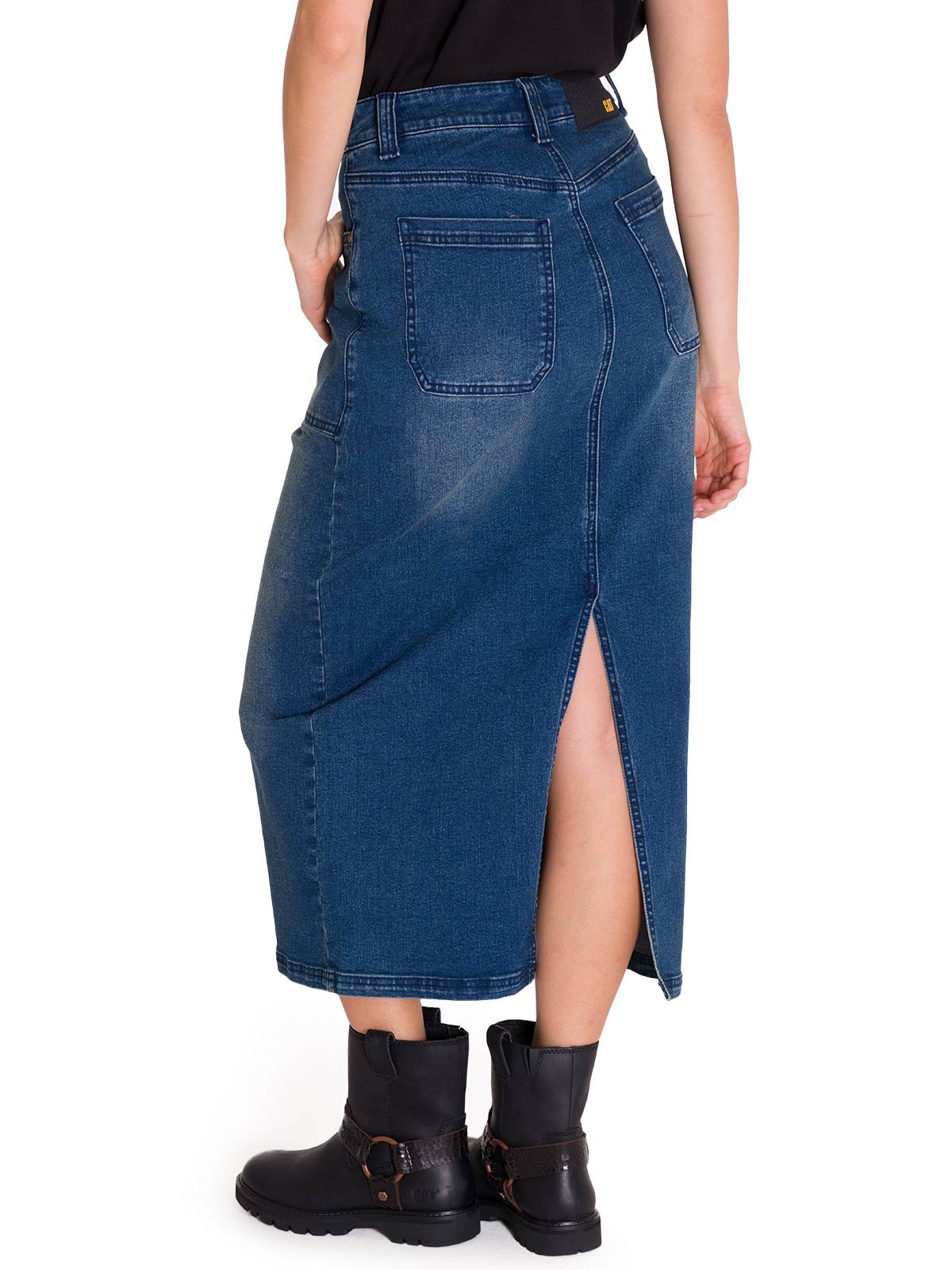 FALDA MUJER CAT DENIM CASUAL CARPENTER MAXI - 4