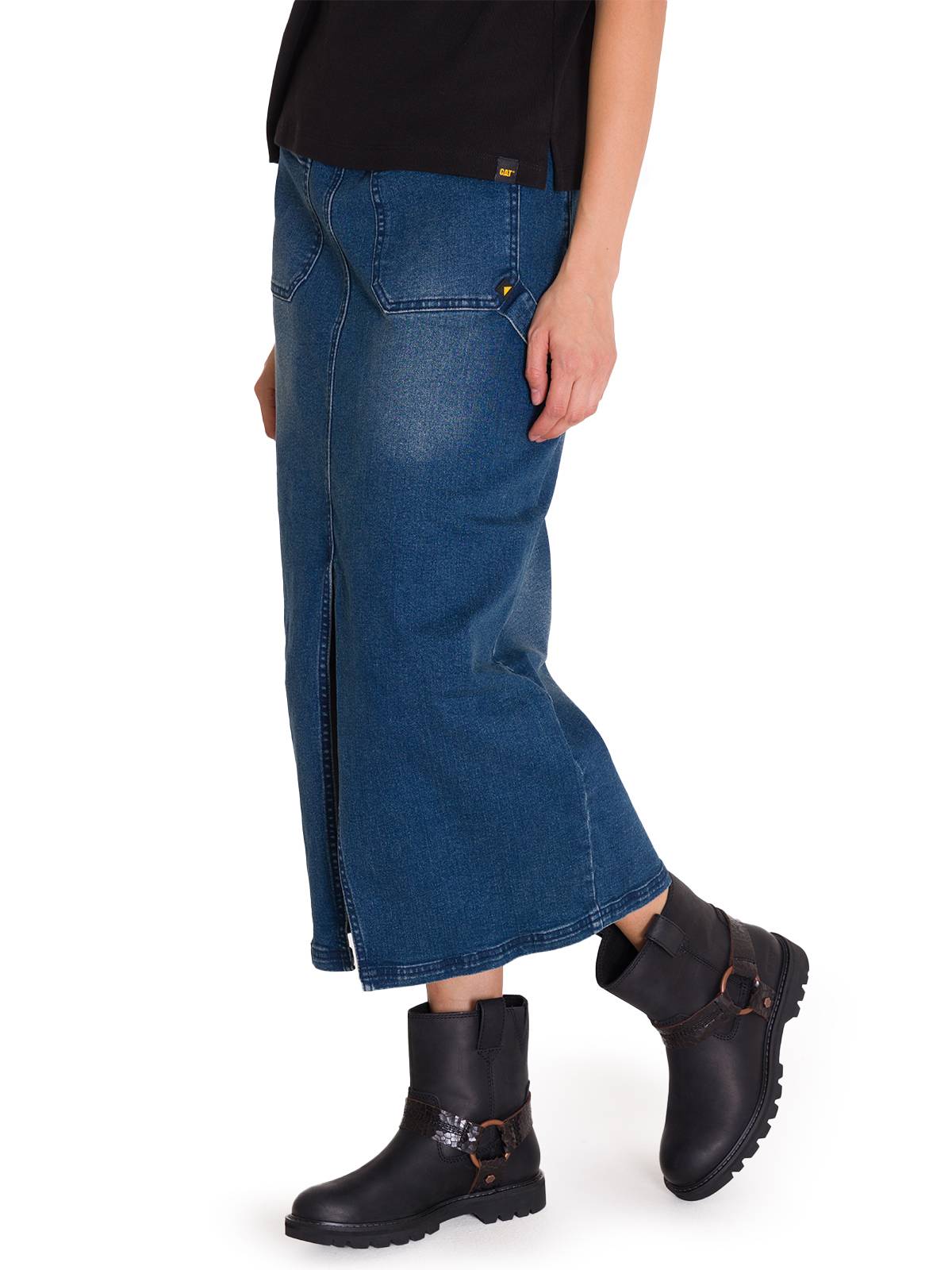 FALDA MUJER CAT DENIM CASUAL CARPENTER MAXI - 5