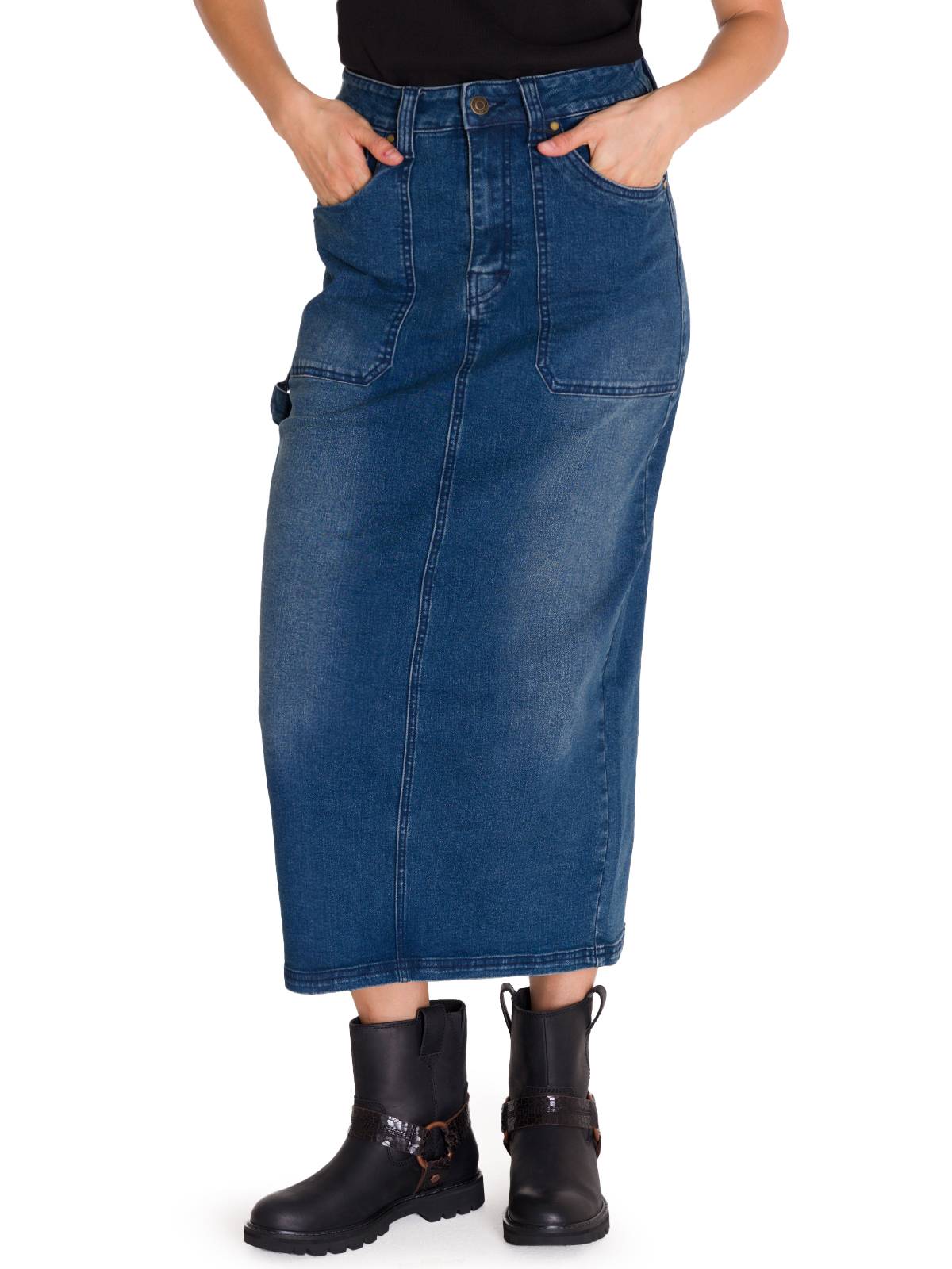 FALDA MUJER CAT DENIM CASUAL CARPENTER MAXI - 6