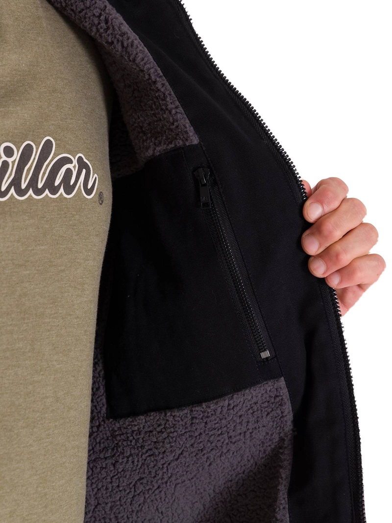 CHAQUETA ALGODÓN HOMBRE CAT NEGRO HOODED SHERPA LINED - 8
