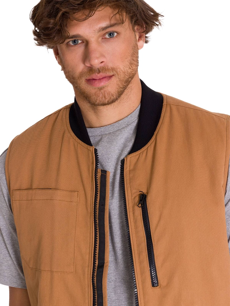 CHAQUETA SINMANGAS HOMBRE CAT CAFÉ CLARO UTILITY SHERPA - 6