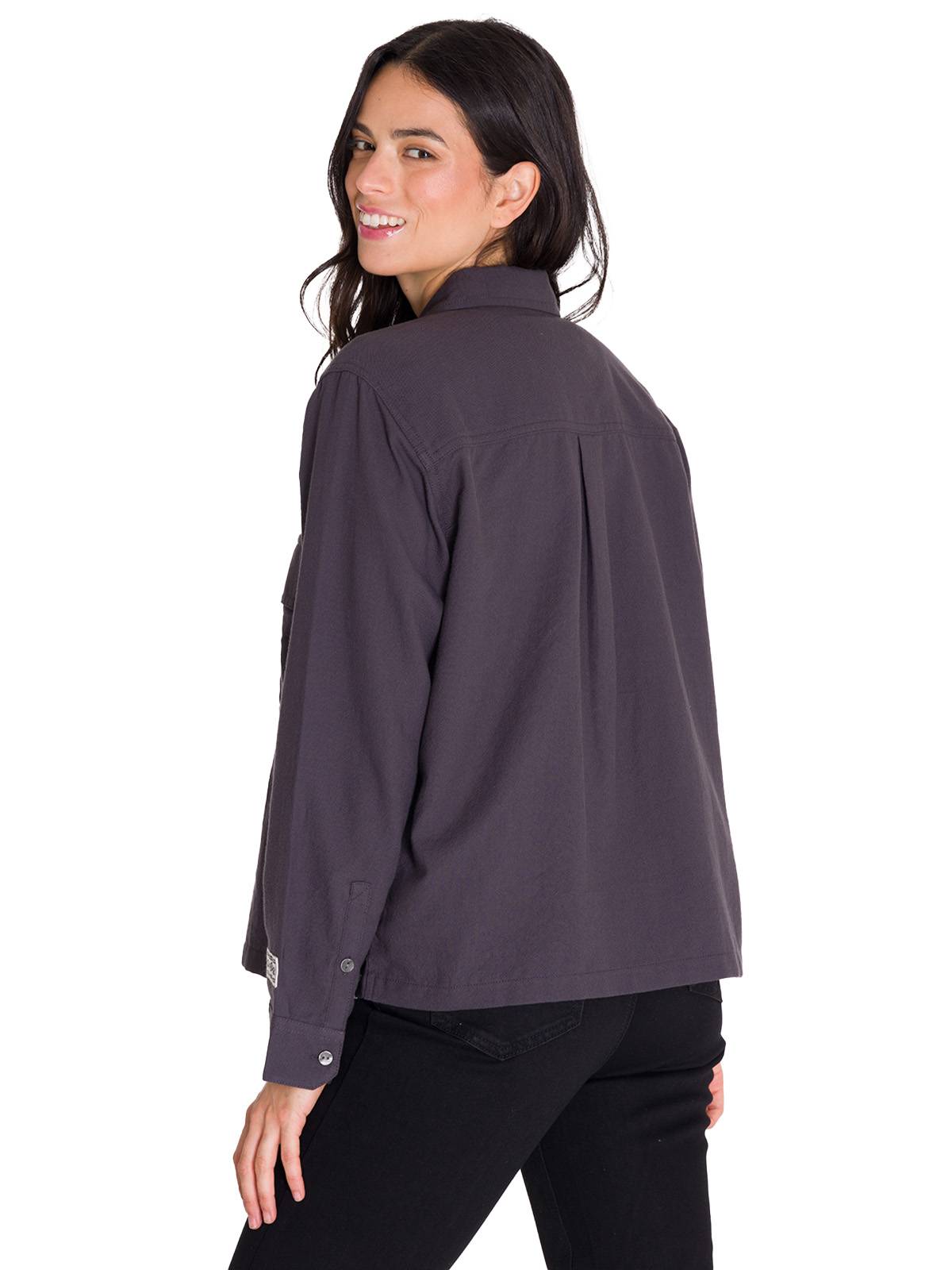 CAMISA MUJER CAT GRIS OSCURO HERITAGE UNIFORM - 4
