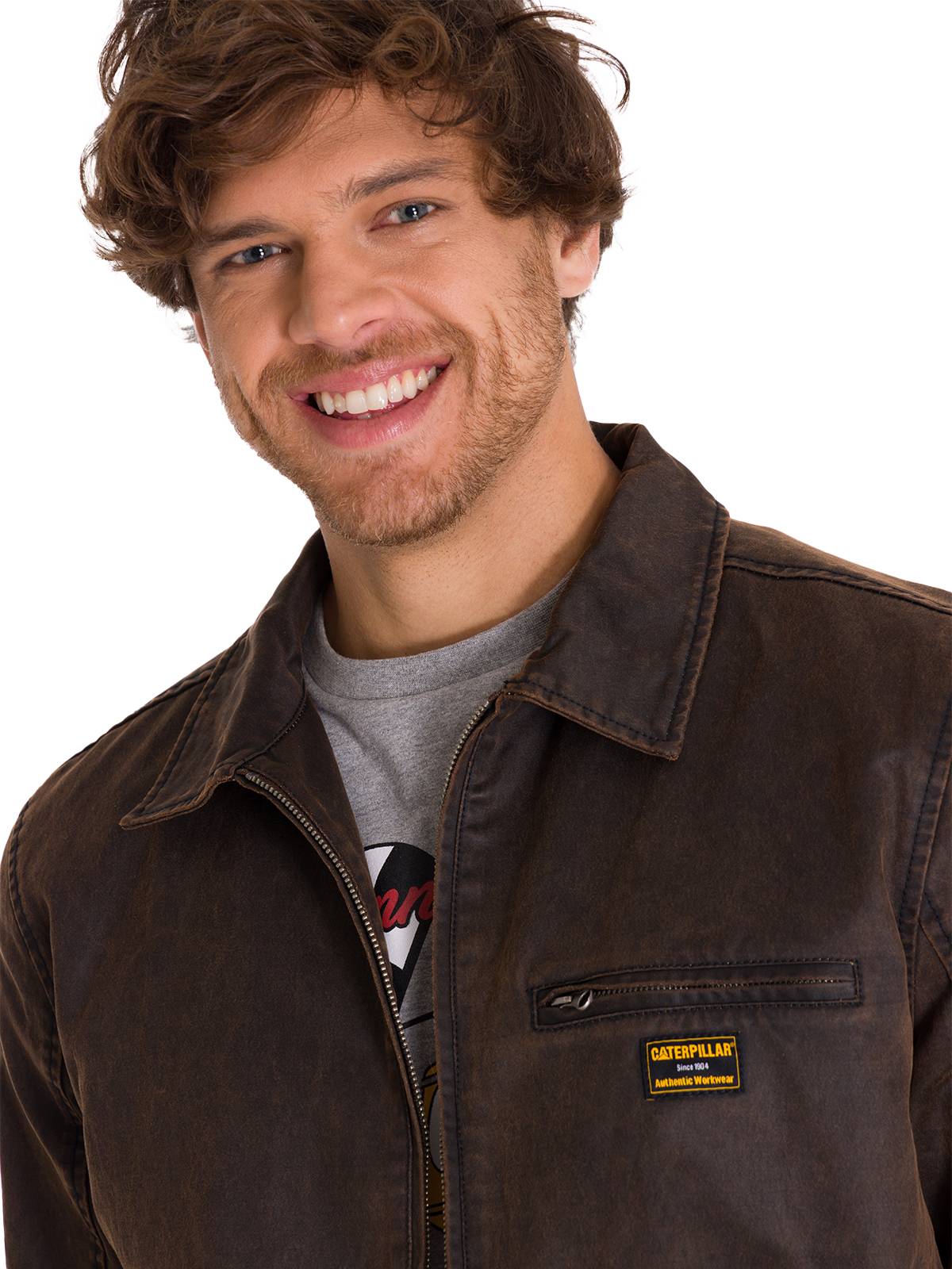 CHAQUETA CASUAL WAXED CHORE HOMBRE CAFÉ OSCURA CAT - 5