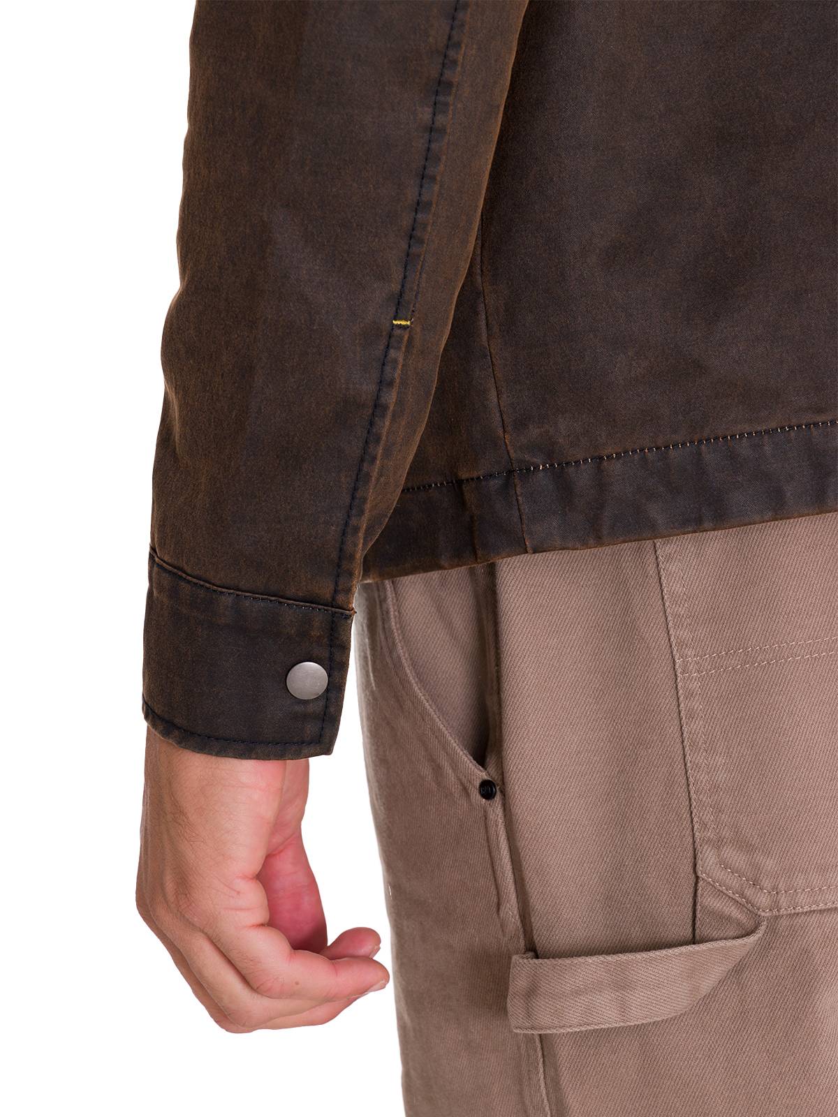 CHAQUETA CASUAL WAXED CHORE HOMBRE CAFÉ OSCURA CAT - 6