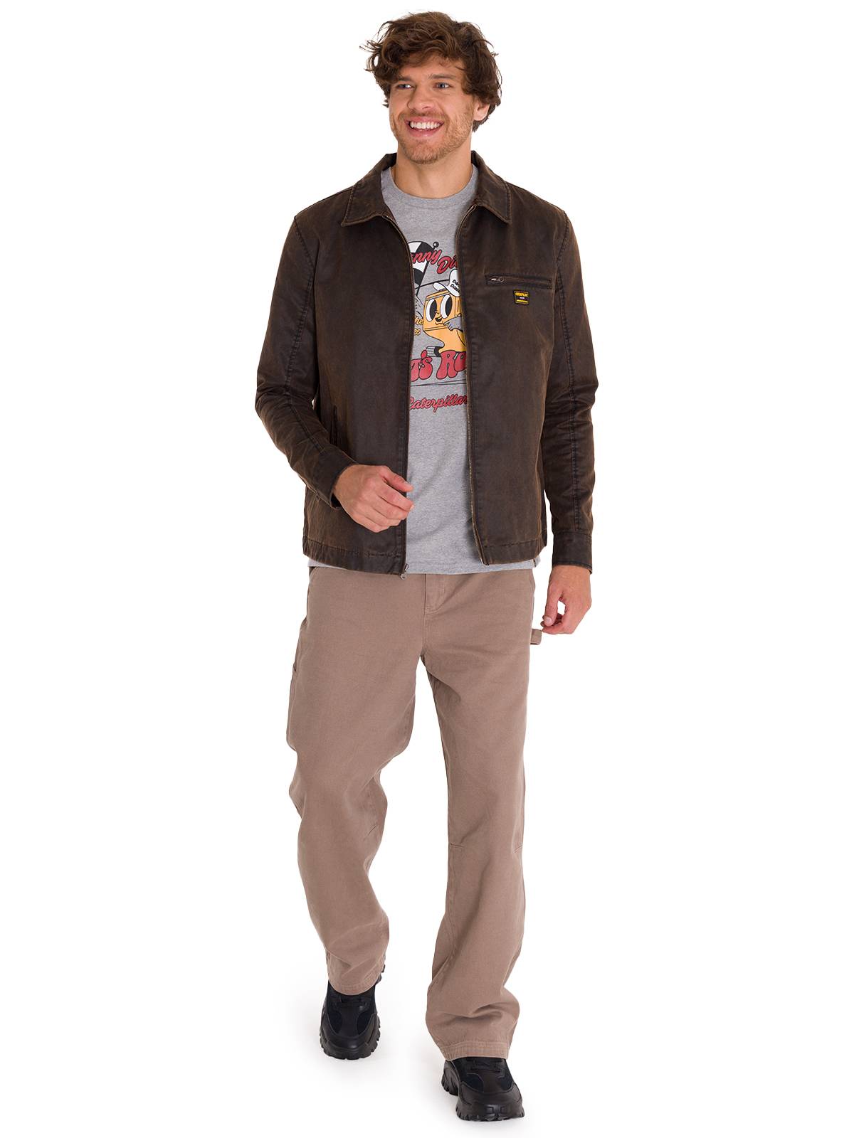 CHAQUETA CASUAL WAXED CHORE HOMBRE CAFÉ OSCURA CAT - 8