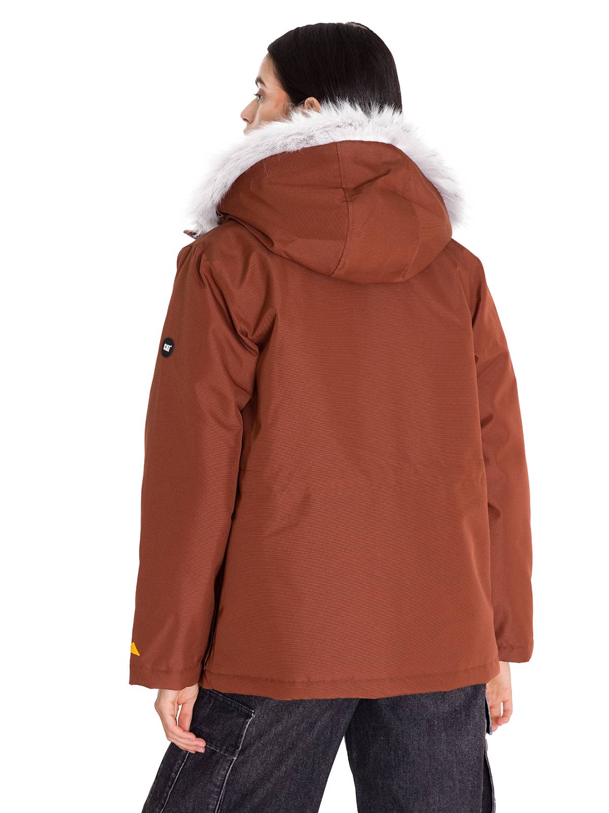 CHAQUETA MUJER CAT TERRACOTA MEDIUMWEIGHT FAUX FUR - 4