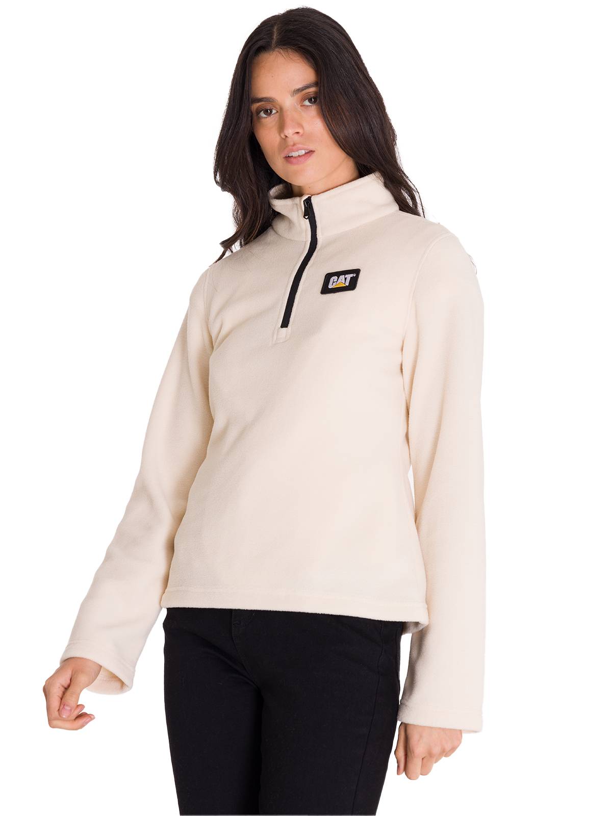 POLAR MUJER CAT BEIGE MICROFLEECE QUARTER ZIP - 2