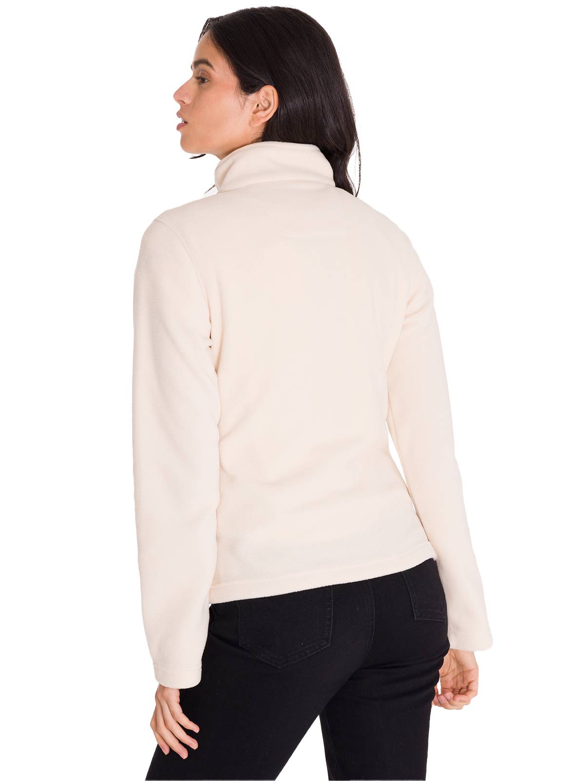 POLAR MUJER CAT BEIGE MICROFLEECE QUARTER ZIP - 4