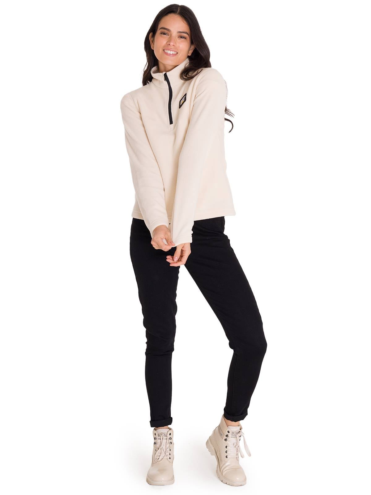 POLAR MUJER CAT BEIGE MICROFLEECE QUARTER ZIP - 6