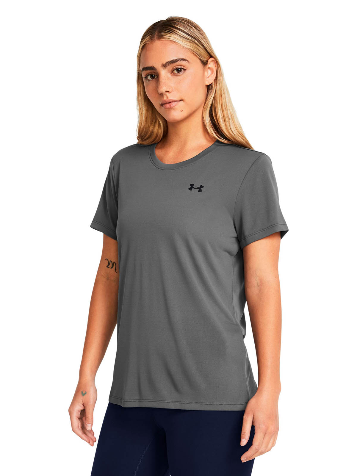 POLERA MANGA CORTA MUJER UNDER ARMOUR GRIS LAUNCH - 4