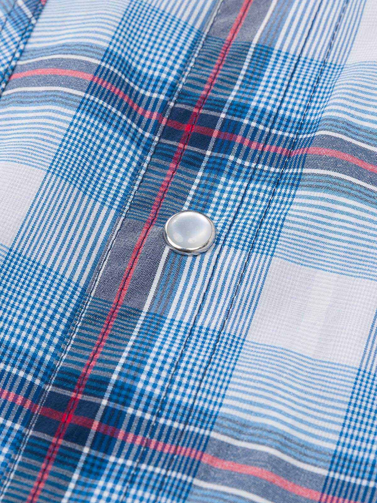 CAMISA ALGODÓN ORGÁNICO HOMBRE CAT CELESTE CASUAL LIGHTWEIGHT WESTERN - 6