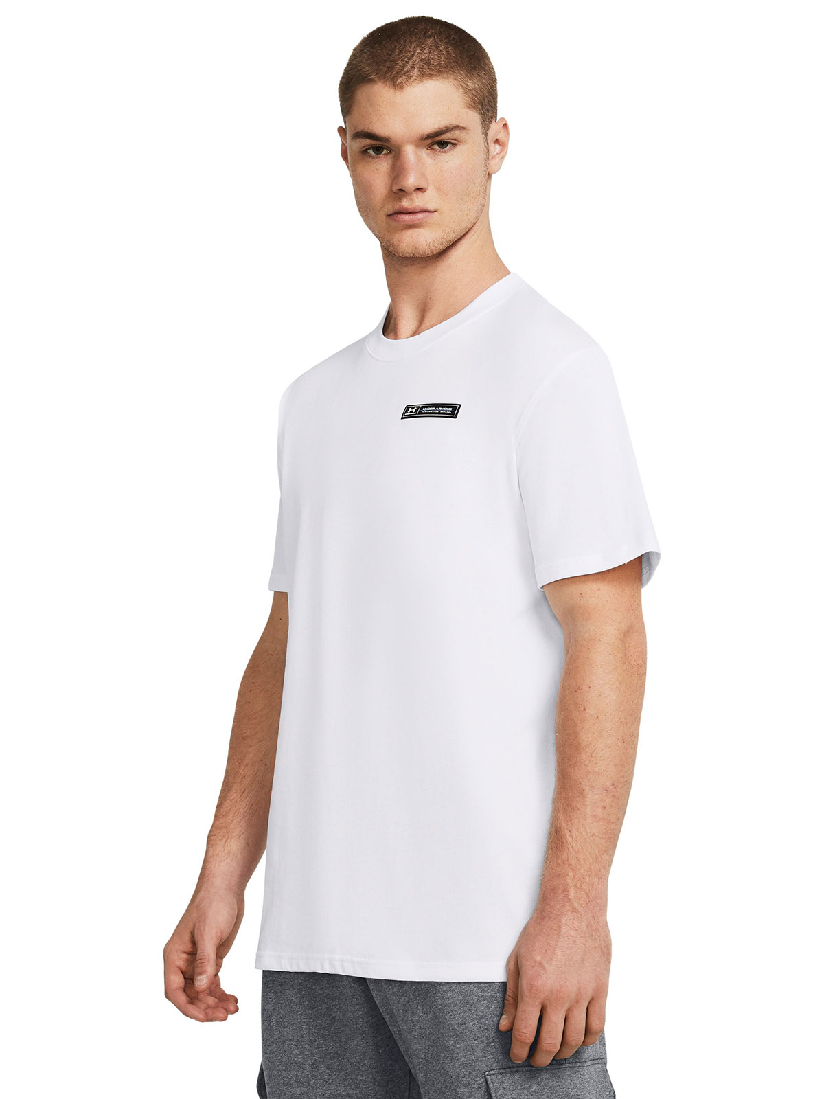 POLERA MANGA CORTA LABEL HOMBRE BLANCO UNDER ARMOUR - 4