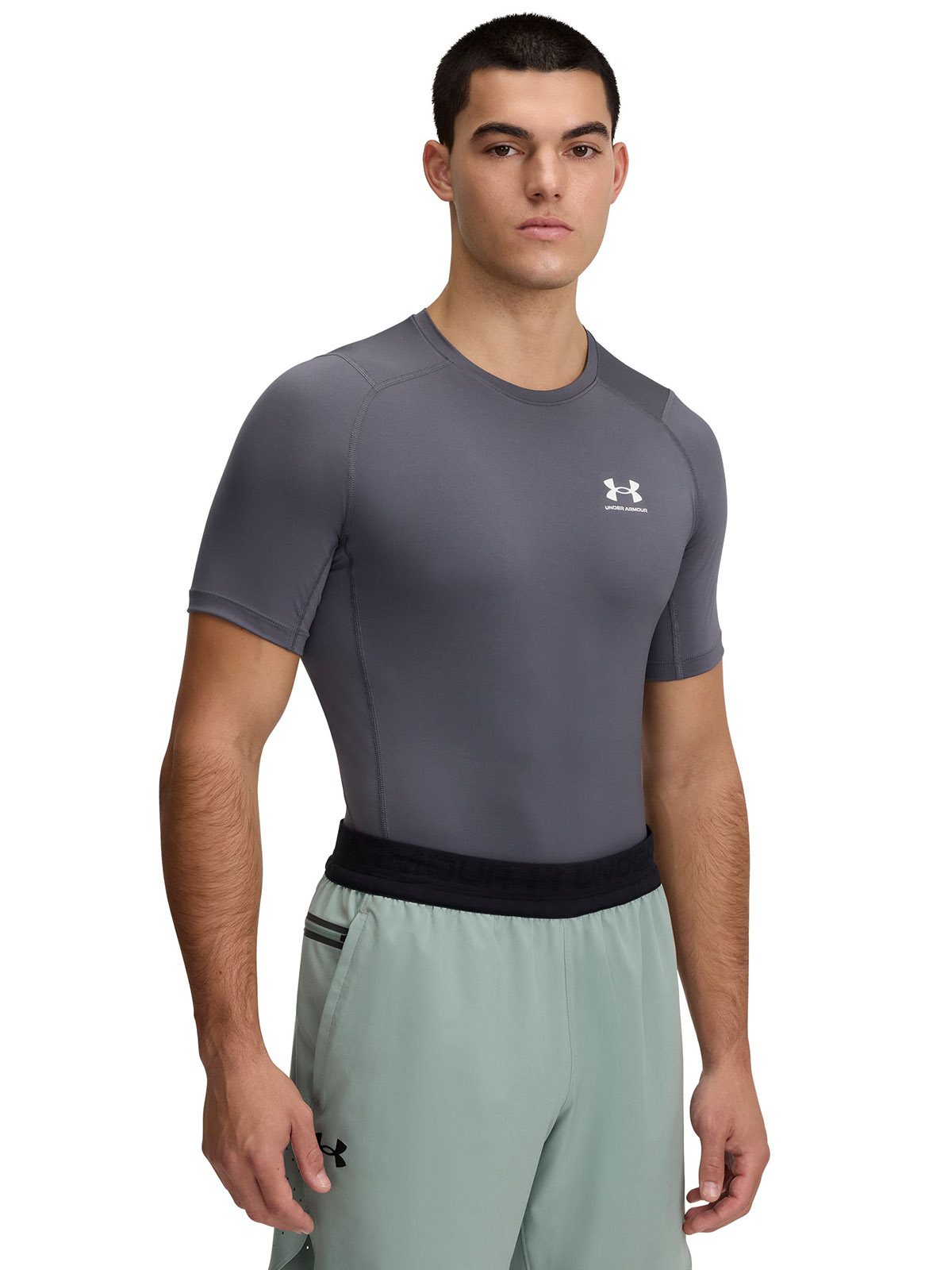 PRIMERA HOMBRE UNDER ARMOUR GRIS CAPA MNGA CRTA HEATGEAR HMBRE - 1