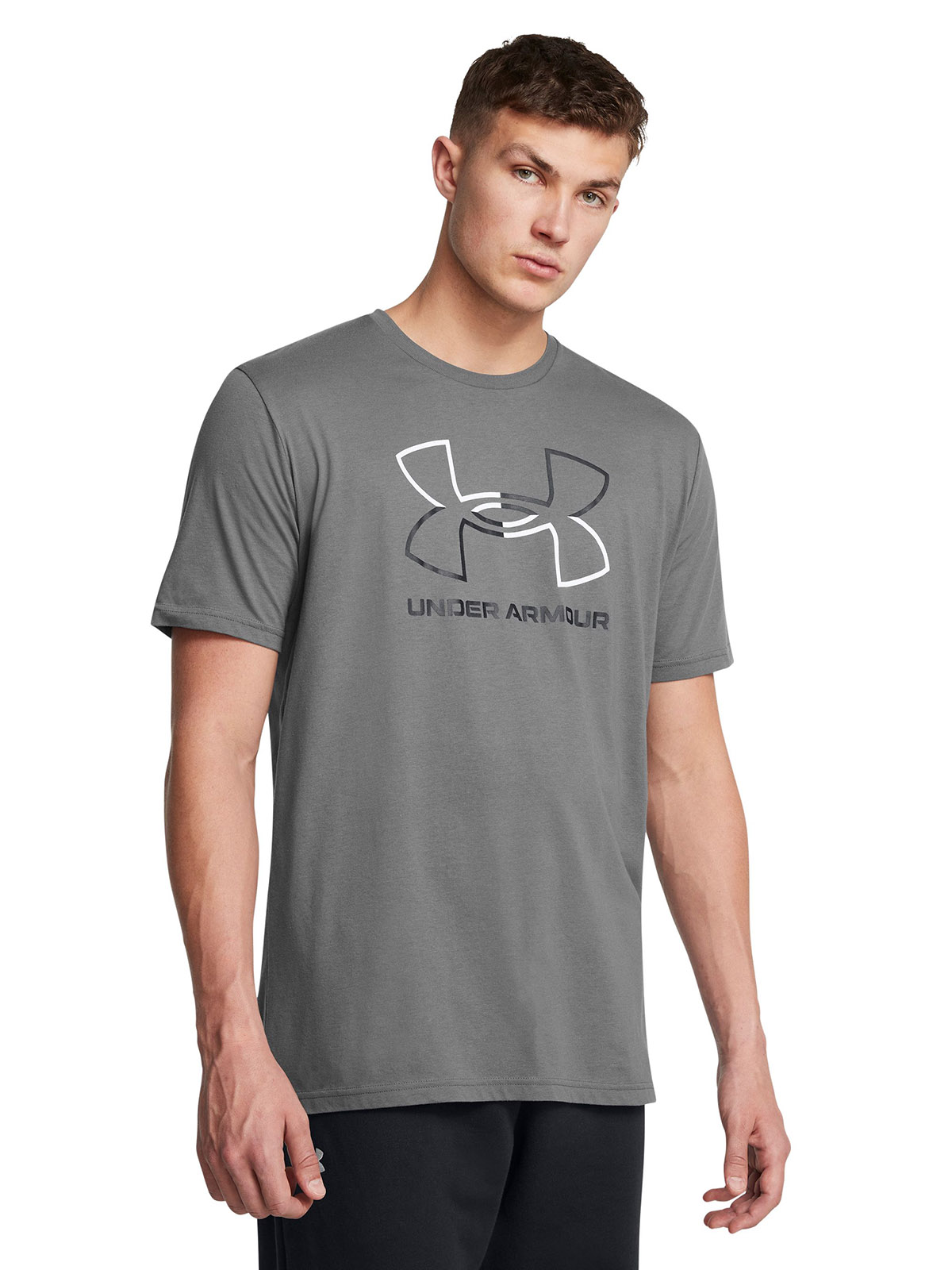 POLERA MANGA CORTA ALGODÓN HOMBRE UNDER ARMOUR GRIS FOUNDATION GL UPDATE FNDTION - 4