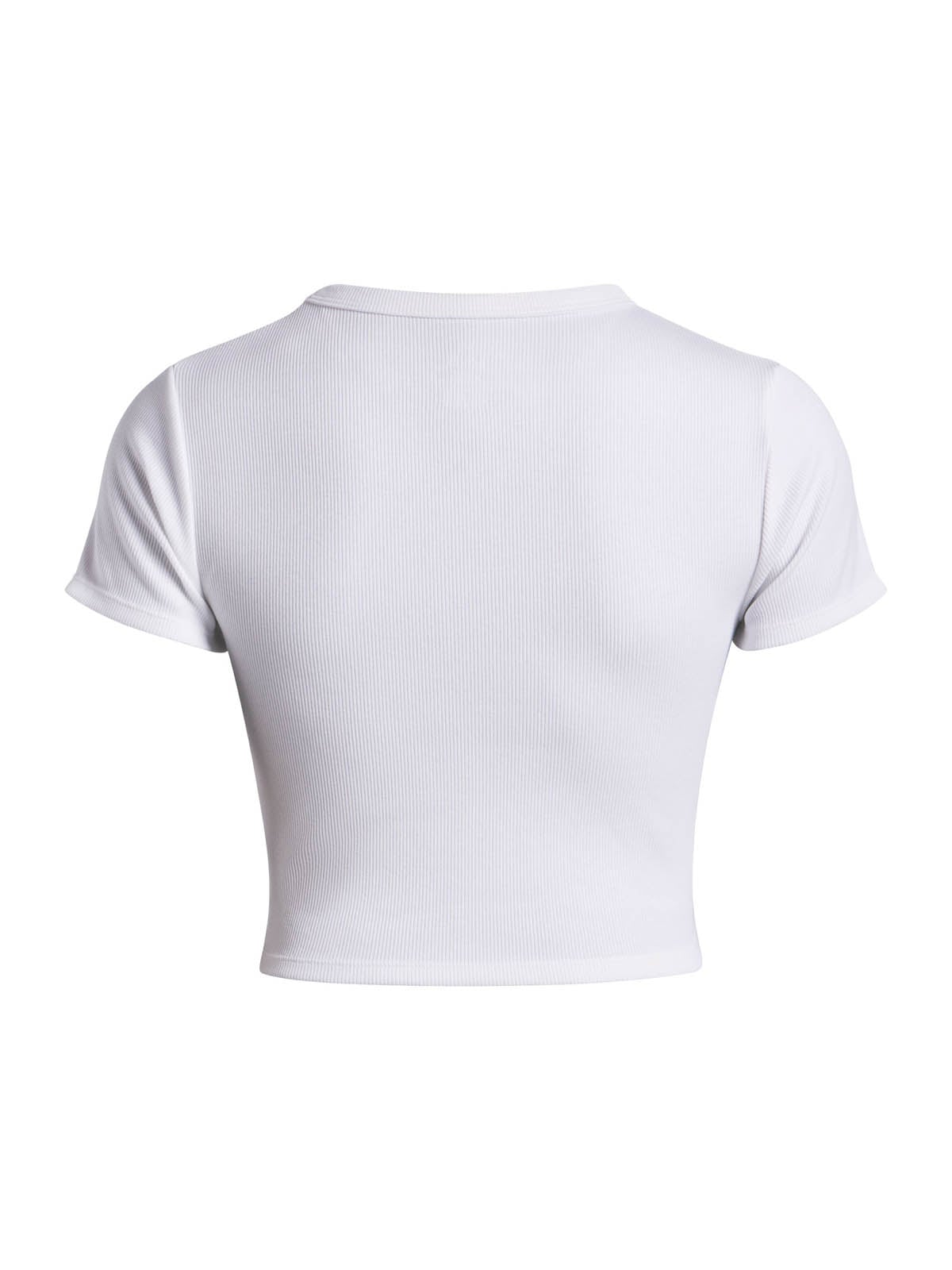 POLERA MANGA CORTA ALGODÓN MUJER UNDER ARMOUR BLANCO RIVAL RIB - 2