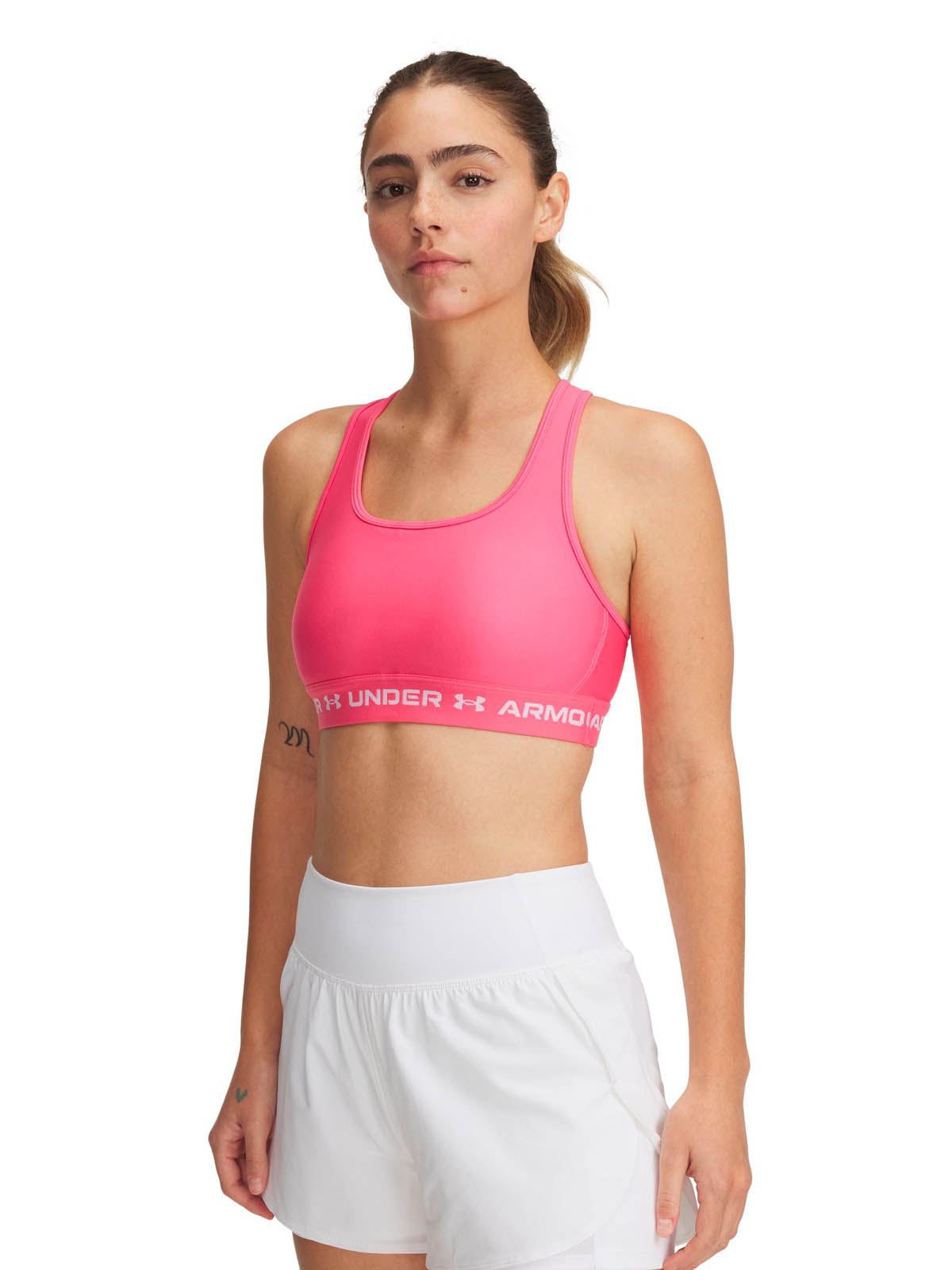 UNDER ARMOUR SOSTÉN MUJER UNDER ARMOUR ROSA DEPORTIVO MID CROSSBACK BRA