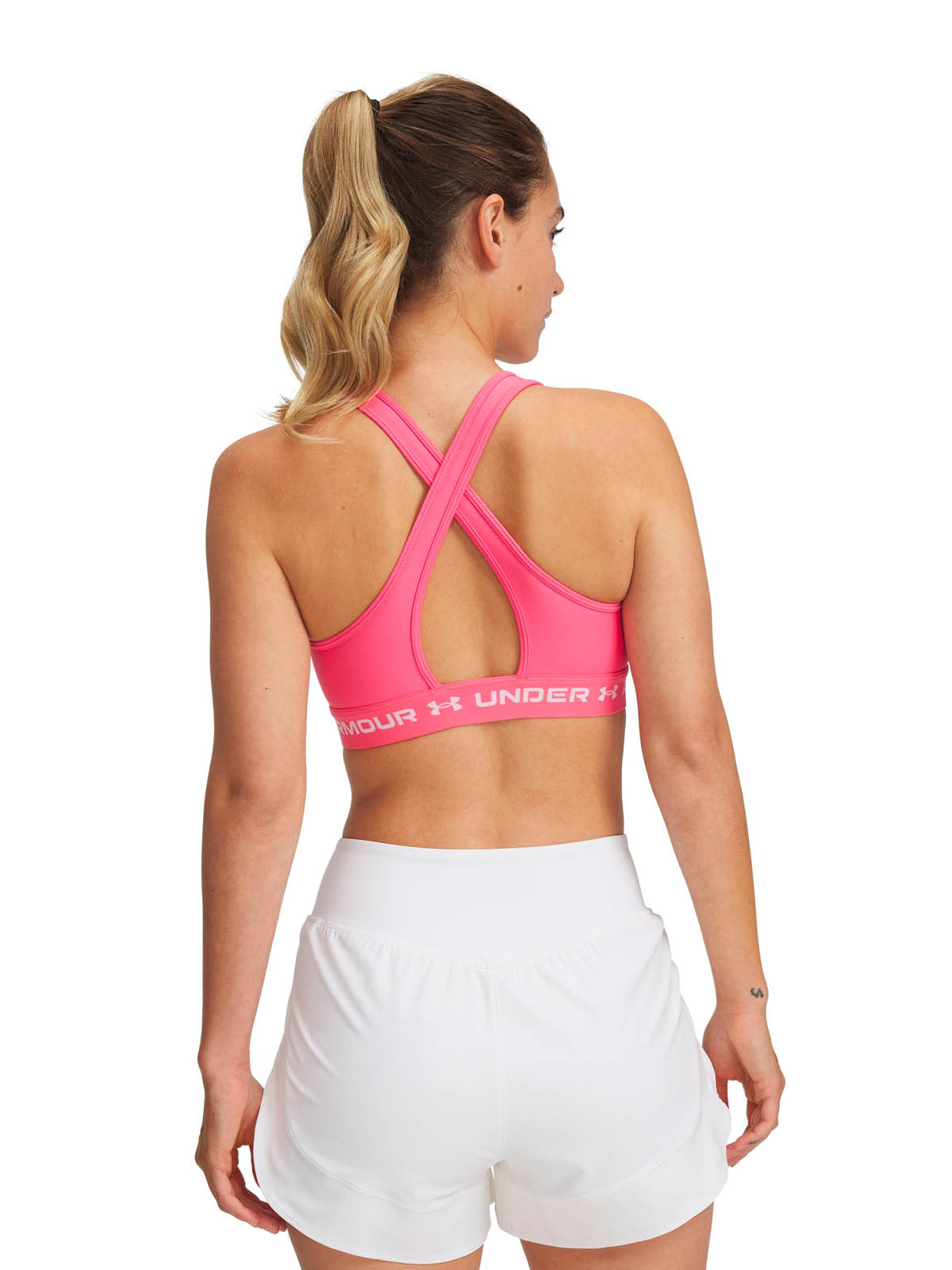 SOSTÉN MUJER UNDER ARMOUR ROSA DEPORTIVO MID CROSSBACK BRA - 2