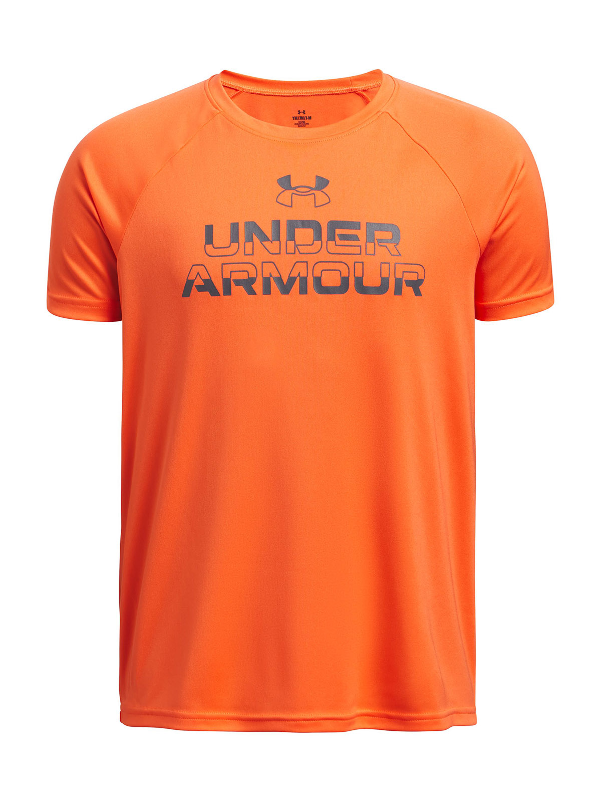 POLERA MANGA CORTA NIÑO UNDER ARMOUR NARANJA SPLIT UA TECH - 1