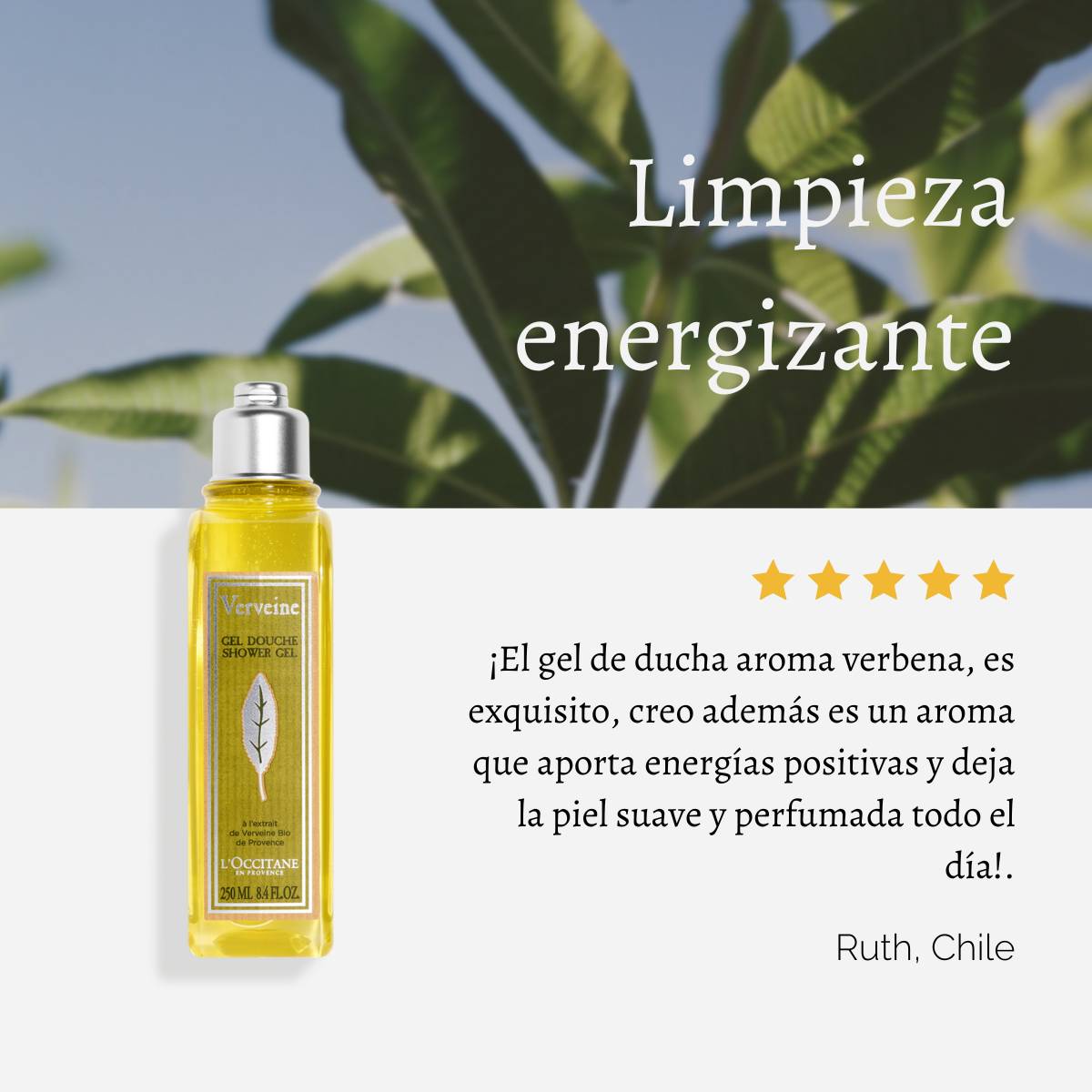 GEL DE DUCHA VERBENA 250 ML, L'OCCITANE - 5