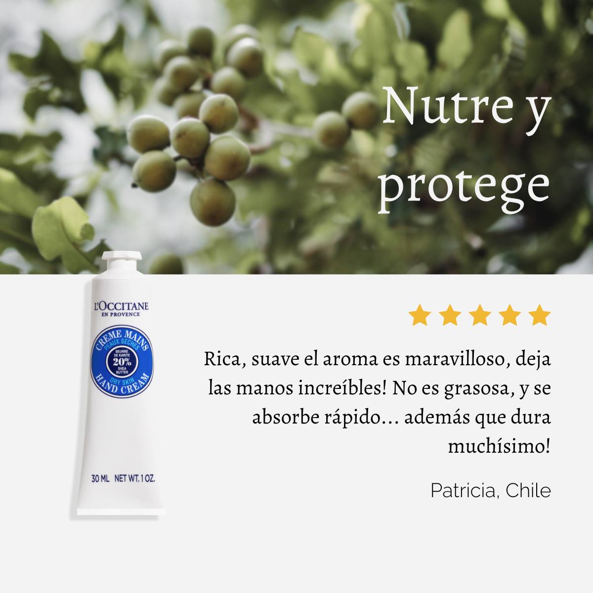 CREMA DE MANOS 20% KARITÉ 30 ML, L'OCCITANE - 5