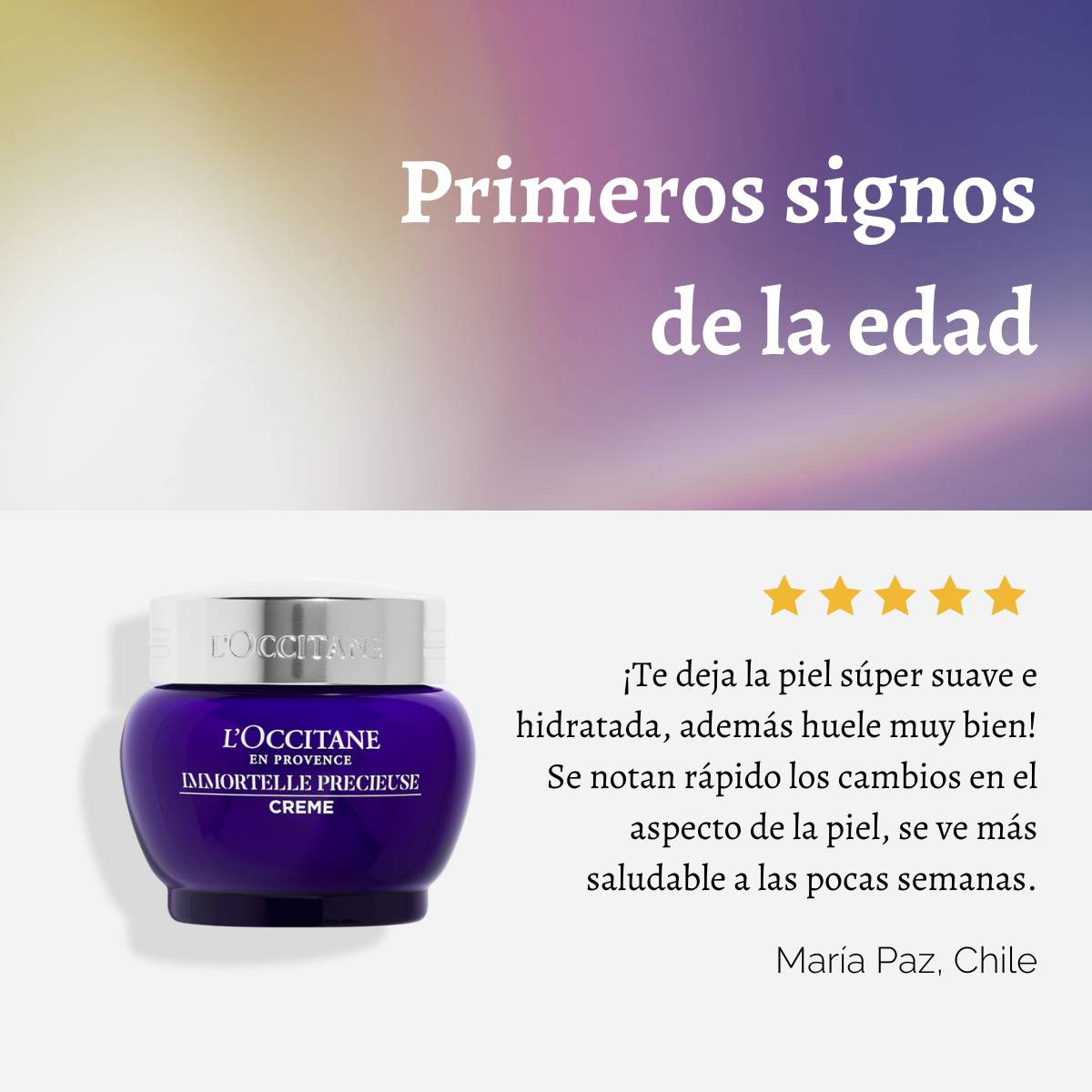 CREMA FACIAL PREVENTIVA ANTI EDAD PREC IMMOR L'OCCITANE - 5