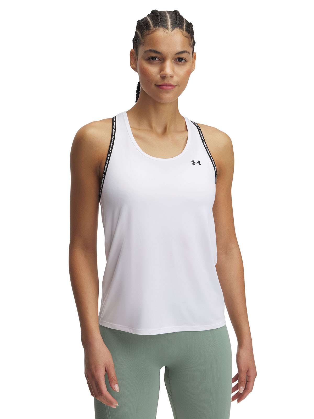 POLERA SIN MANGAS UA TECH KNOCKOUT BLANCO PARA MUJER - 1