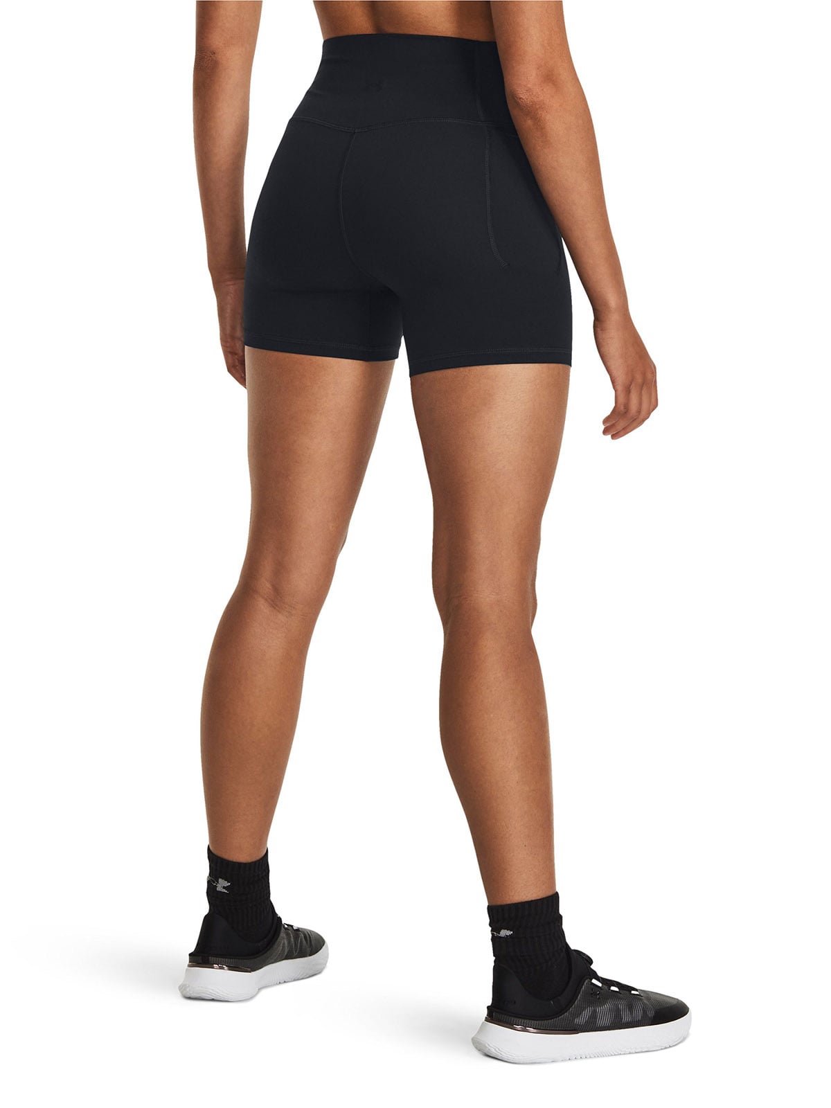 SHORTS UNDER ARMOUR NEGROS MERIDIAN MIDDY MUJER - 4