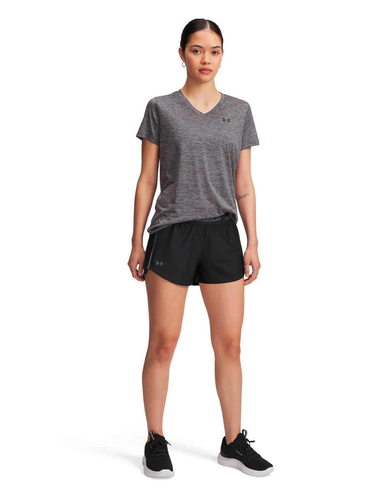 SHORT TRAINING PARA MUJER TECH PLAY UP NEGRO UA - 4