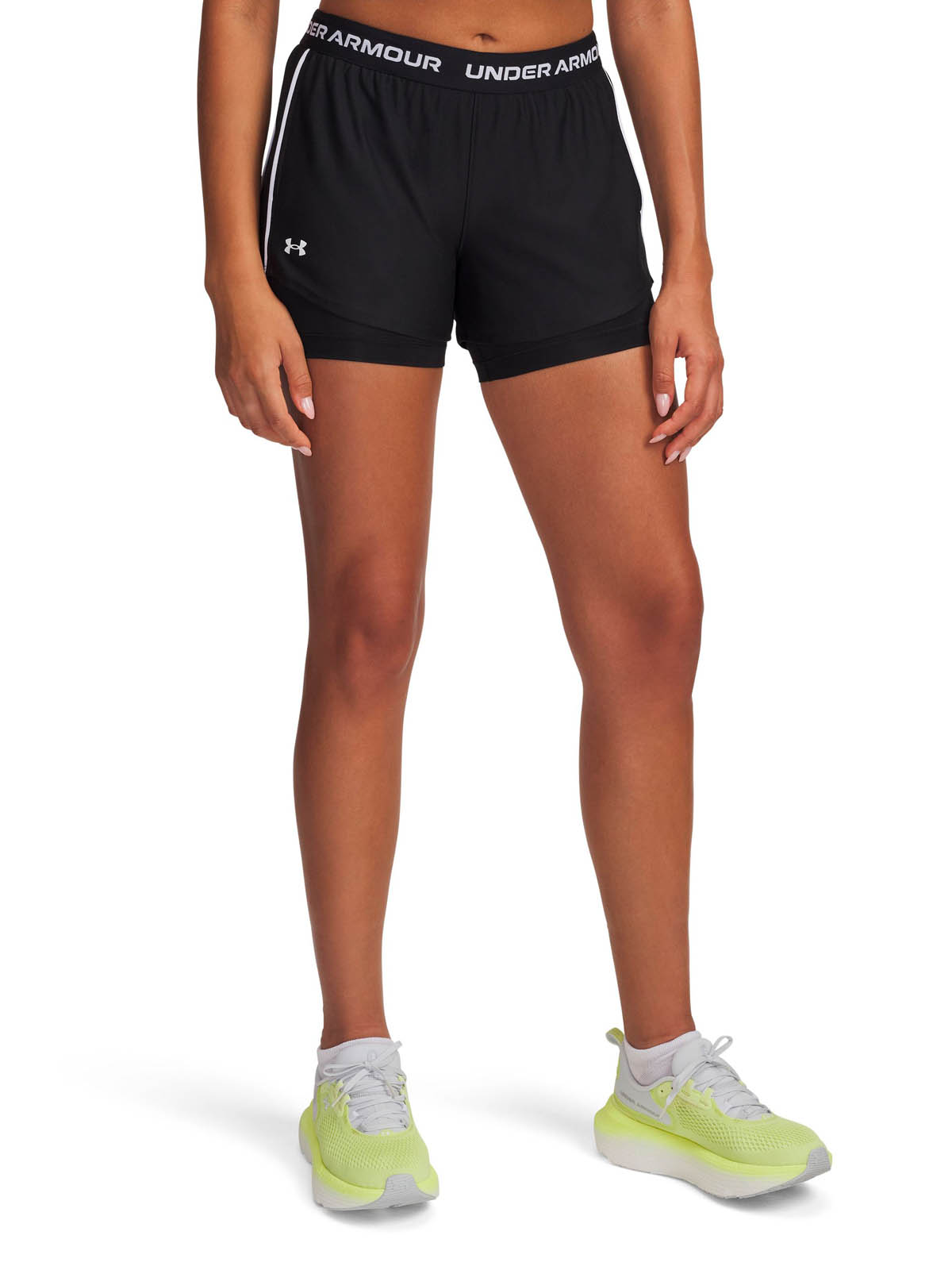SHORT TRAINING PARA MUJER TECH PLAY UP 2-IN-1 NEGRO UA - 1
