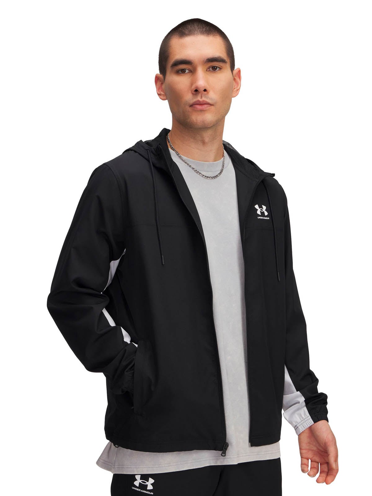 CORTAVIENTO LIFESTYLE PARA HOMBRE RIVAL WOVEN NEGRO UA - 1