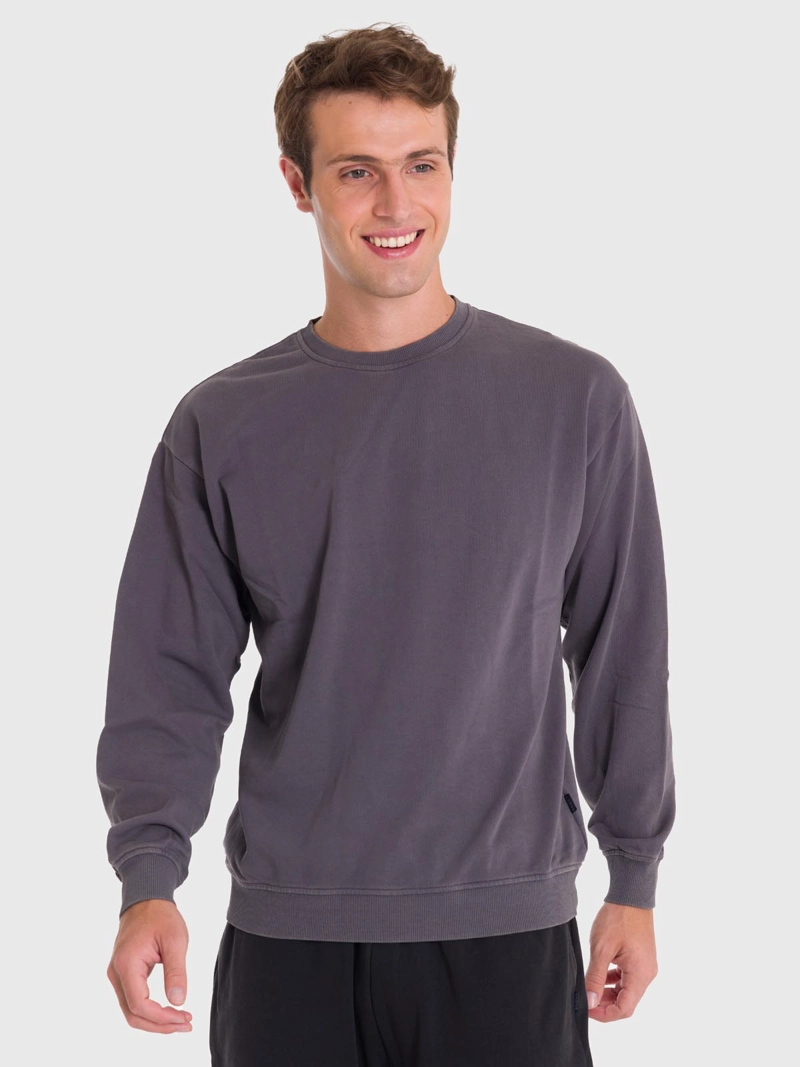 POLERON HOMBRE TERRY CREW GRIS BSOUL - 4