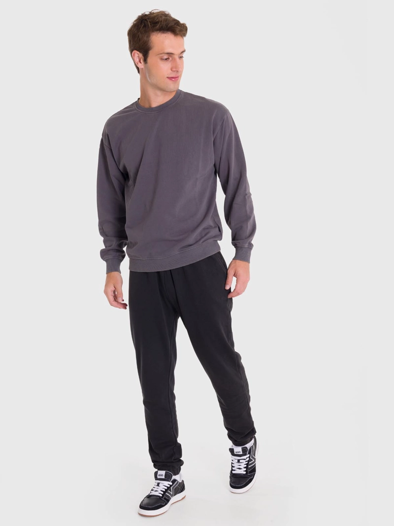 POLERON HOMBRE TERRY CREW GRIS BSOUL - 5