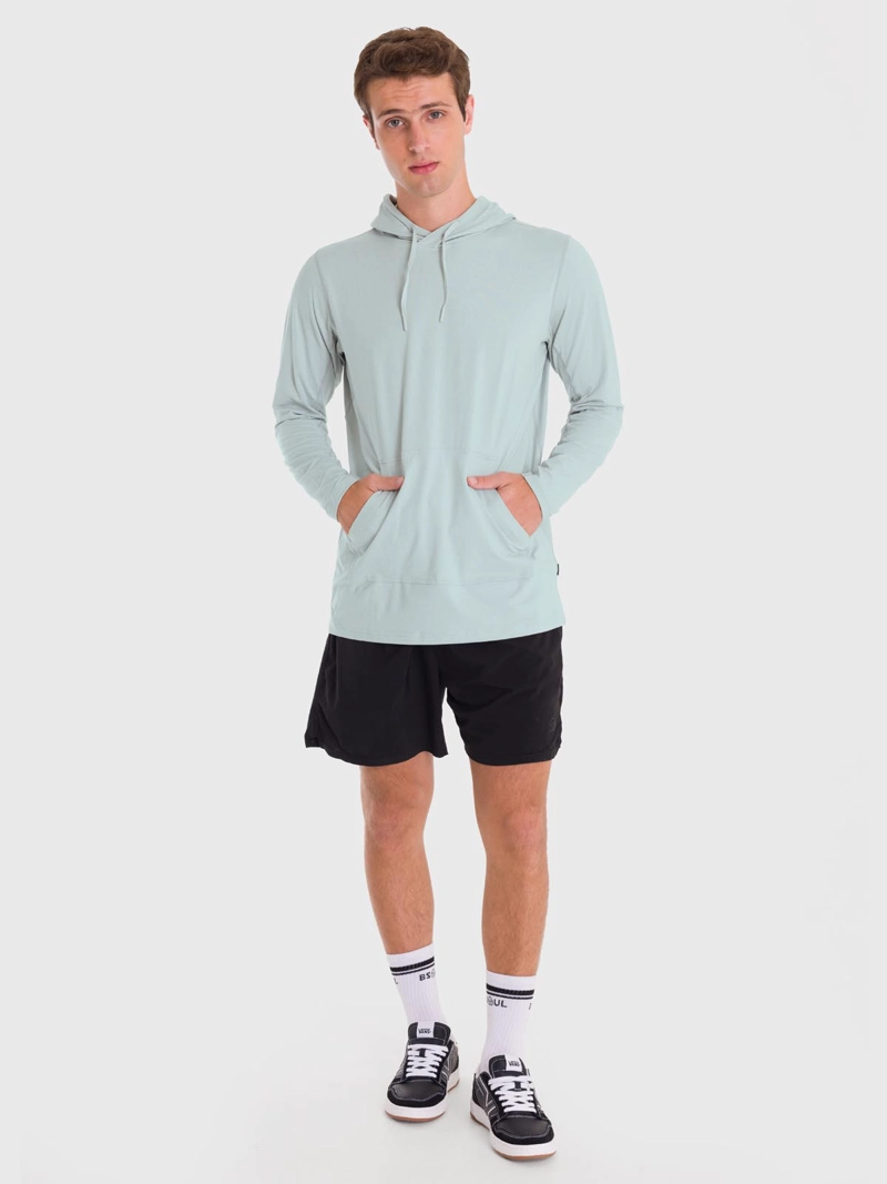 POLERON HOMBRE HOODIE BASE LAYER GRIS BSOUL - 5