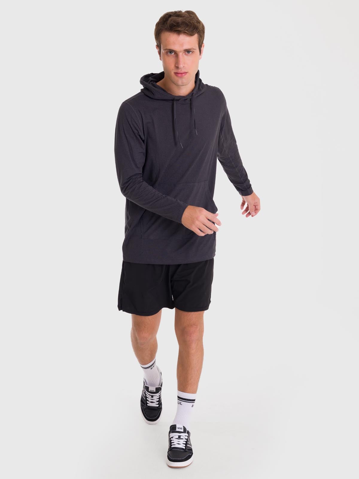 POLERÓN HOMBRE HOODIE BASE LAYER NEGRO BSOUL - 1