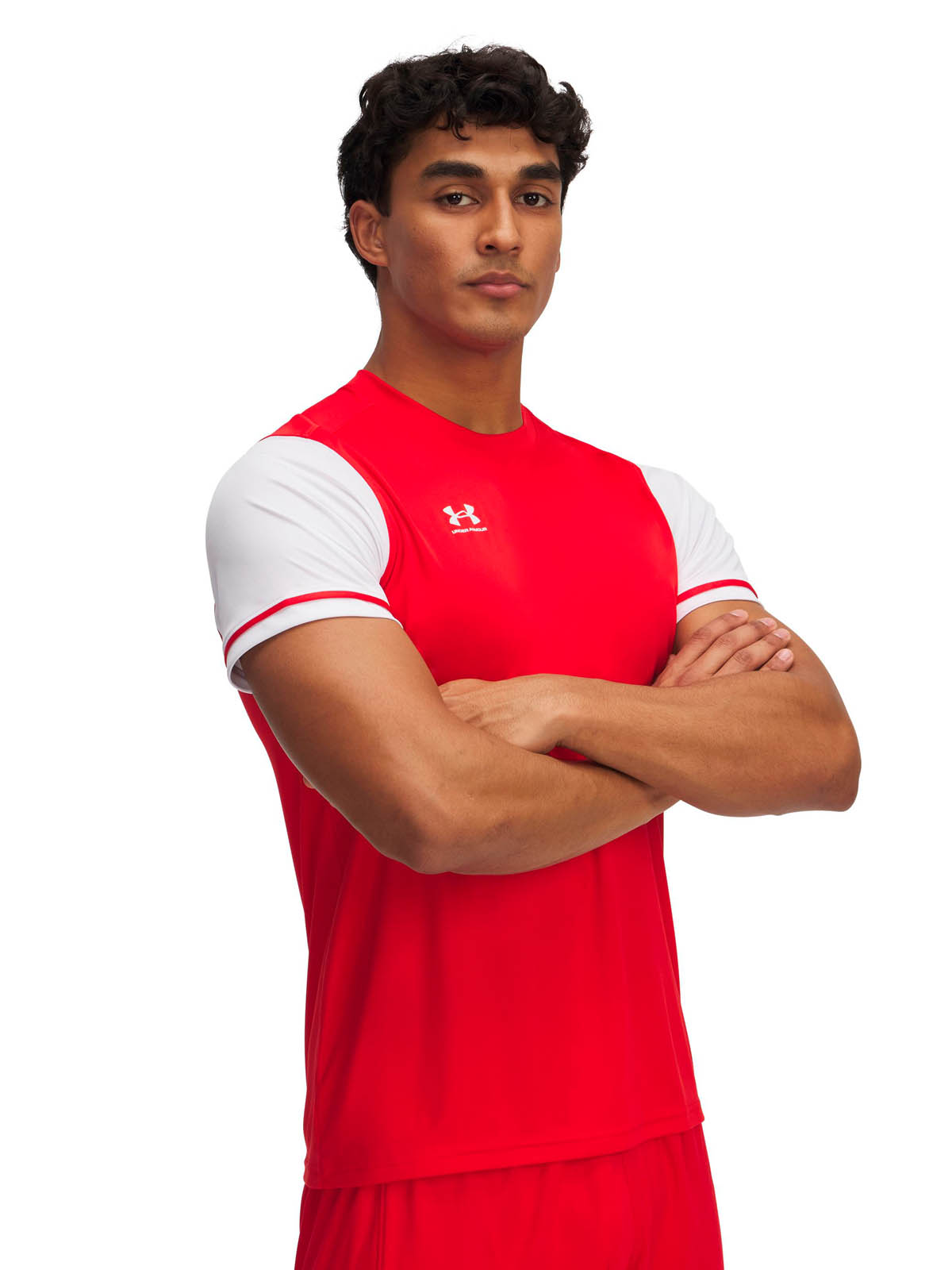 UNDER ARMOUR POLERA MANGA CORTA FOOTBALL PARA HOMBRE CHALLENGER ROJO UA