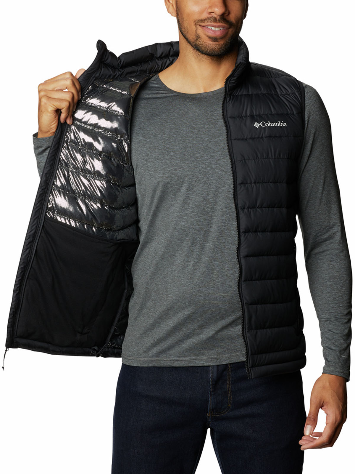 PARKA SIN MANGAS HOMBRE POWDER LITE II NEGRO COLUMBIA - 5