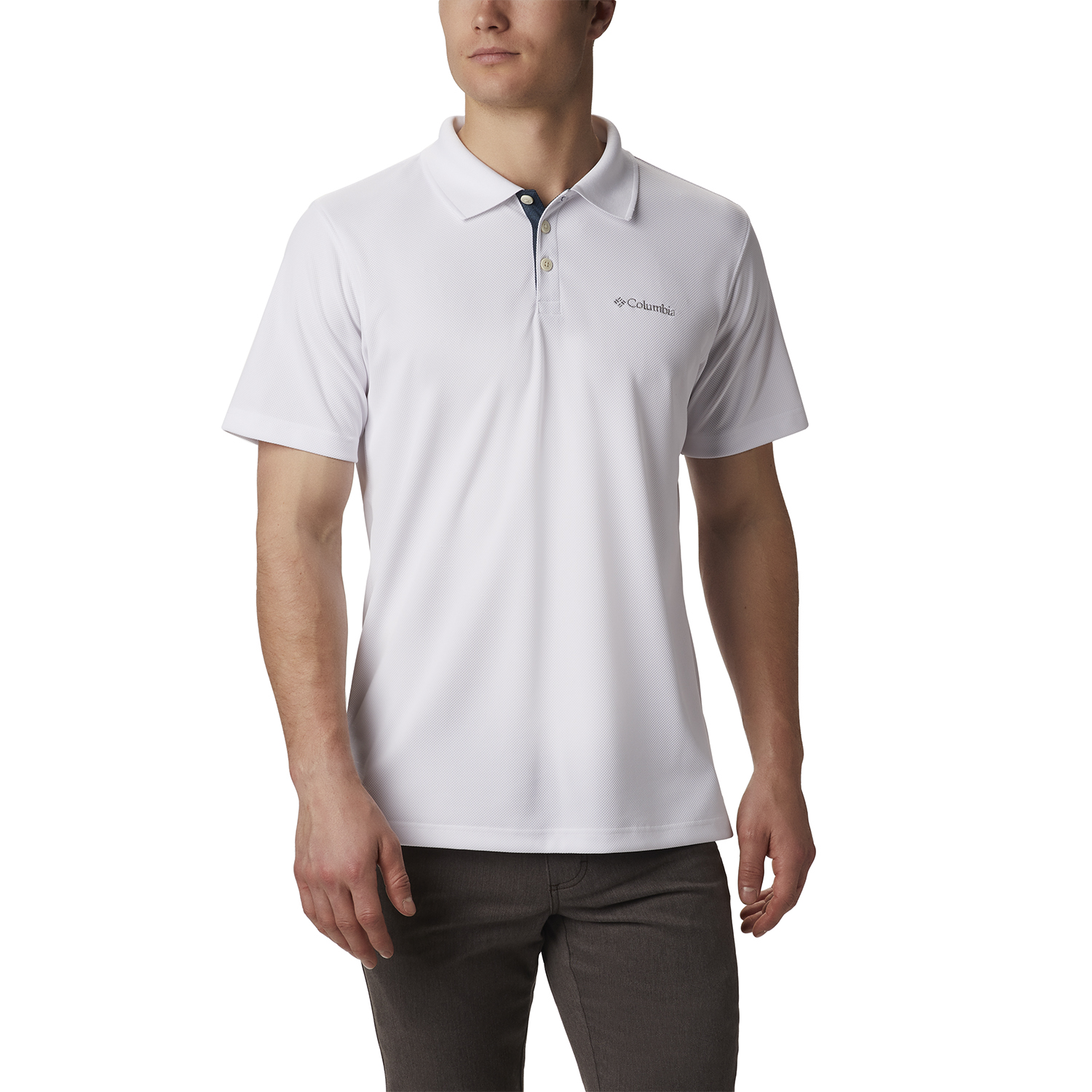 POLERA MANGA CORTA HOMBRE POLO UTILIZER BLANCO COLUMBIA - 1