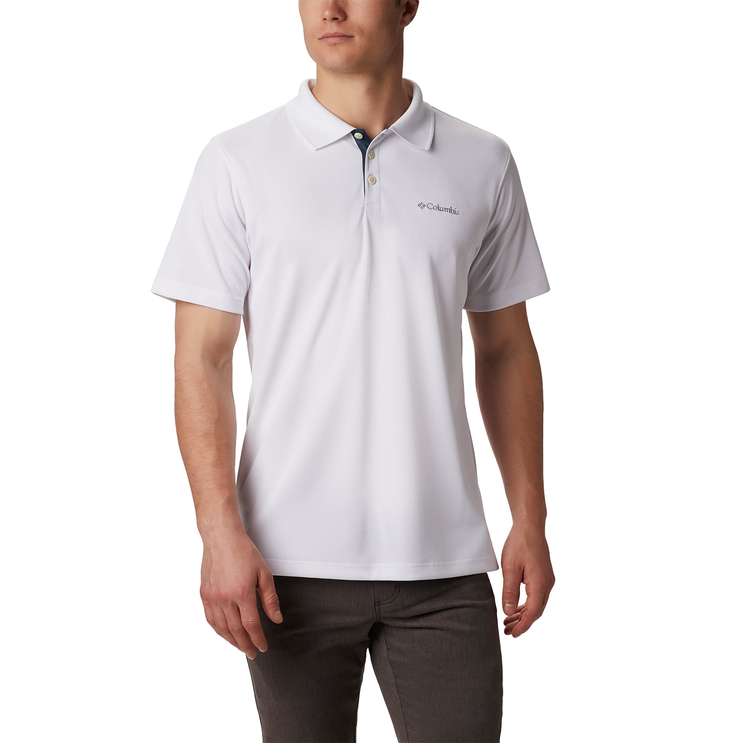 POLERA MANGA CORTA HOMBRE POLO UTILIZER BLANCO COLUMBIA - 1
