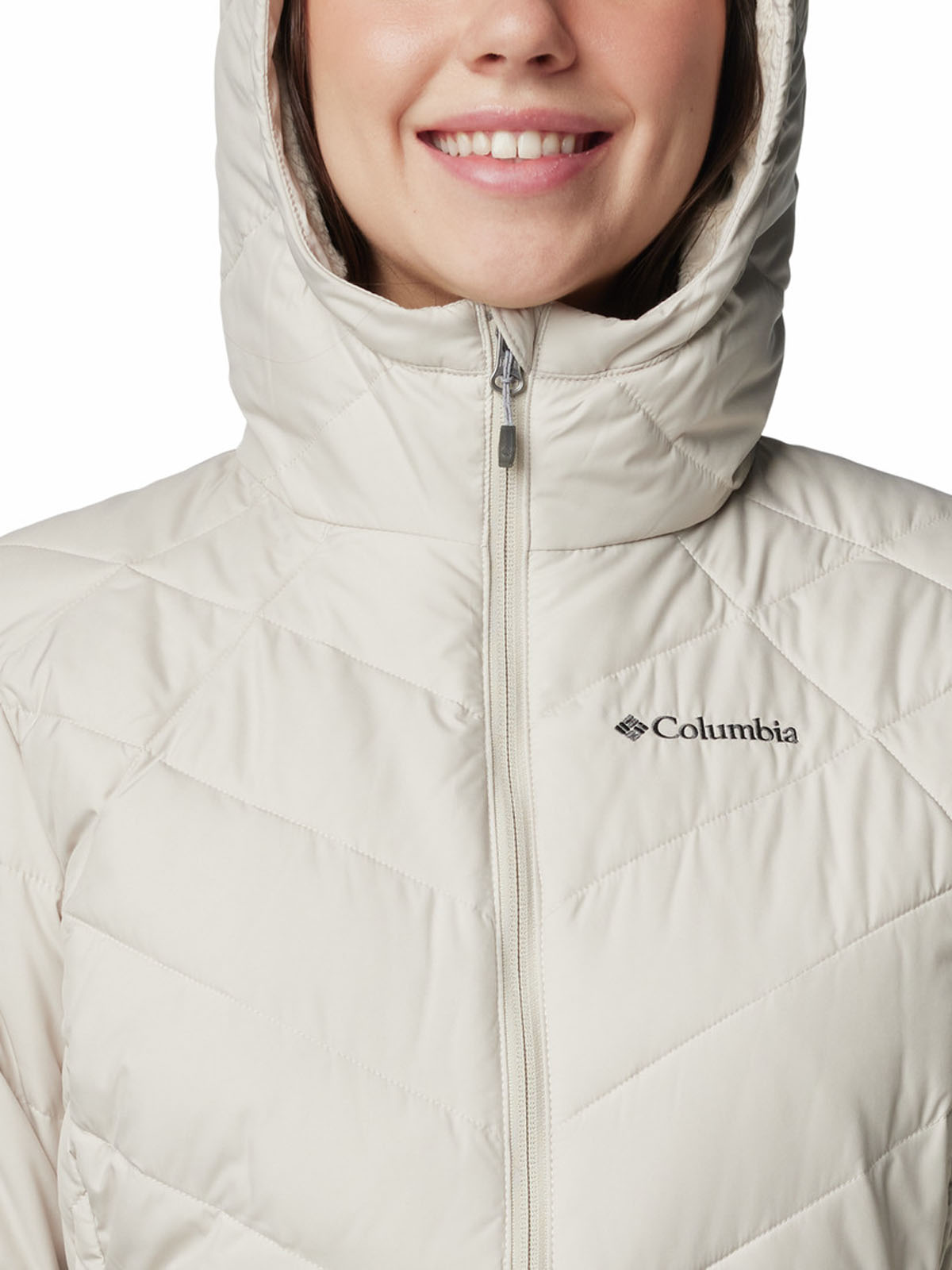 PARKA MUJER HEAVENLY HOODED BEIGE COLUMBIA - 4