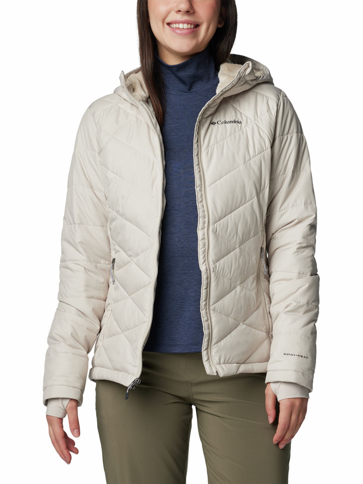 PARKA MUJER HEAVENLY HOODED BEIGE COLUMBIA - 7