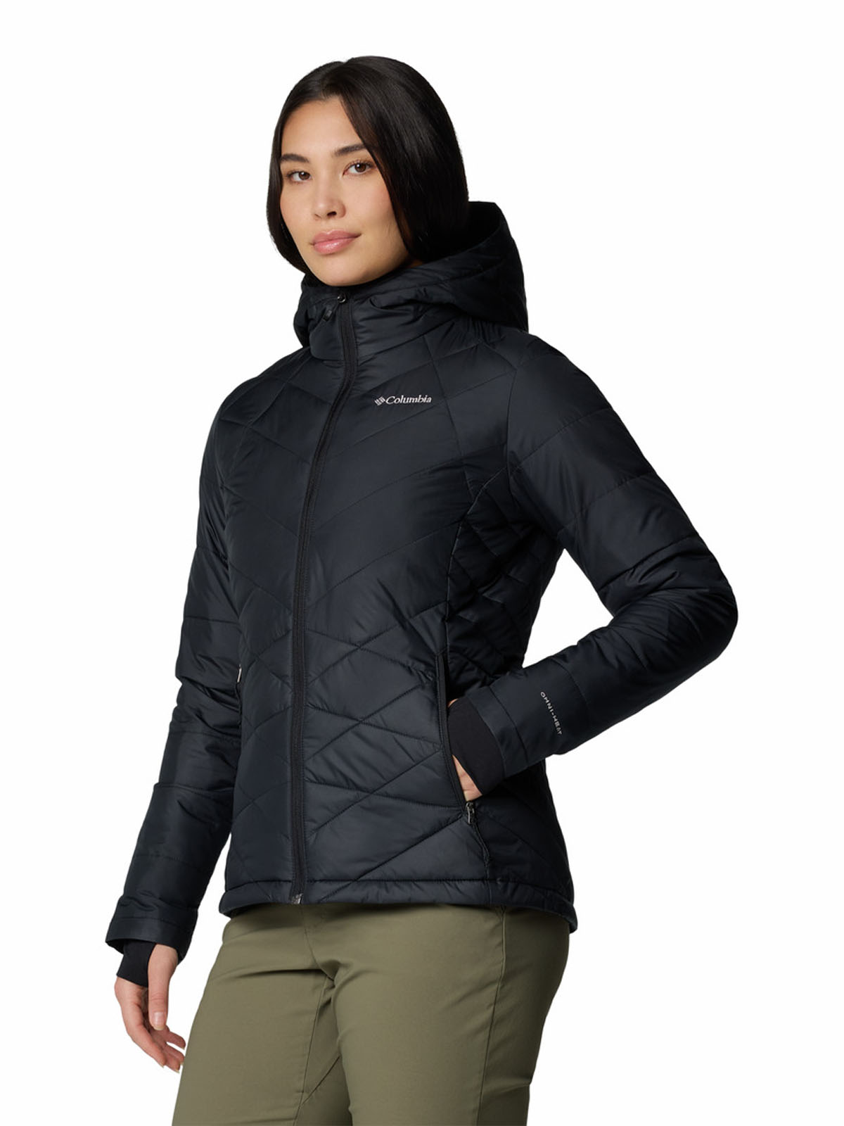 PARKA MUJER HEAVENLY HOODED NEGRO COLUMBIA - 2