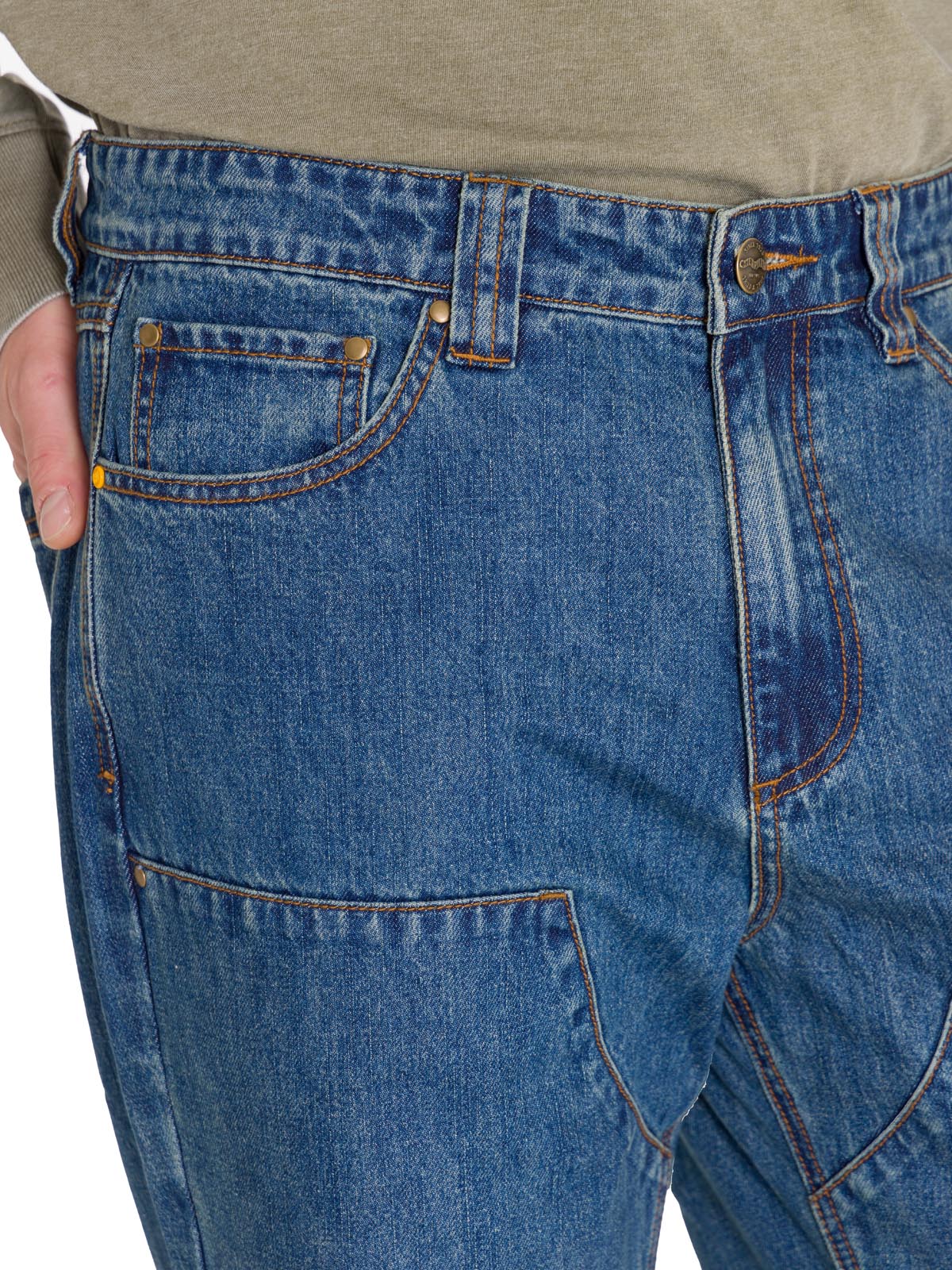 JEANS DENIM DOUBLE FRONT HOMBRE AZUL MARINO CAT - 5