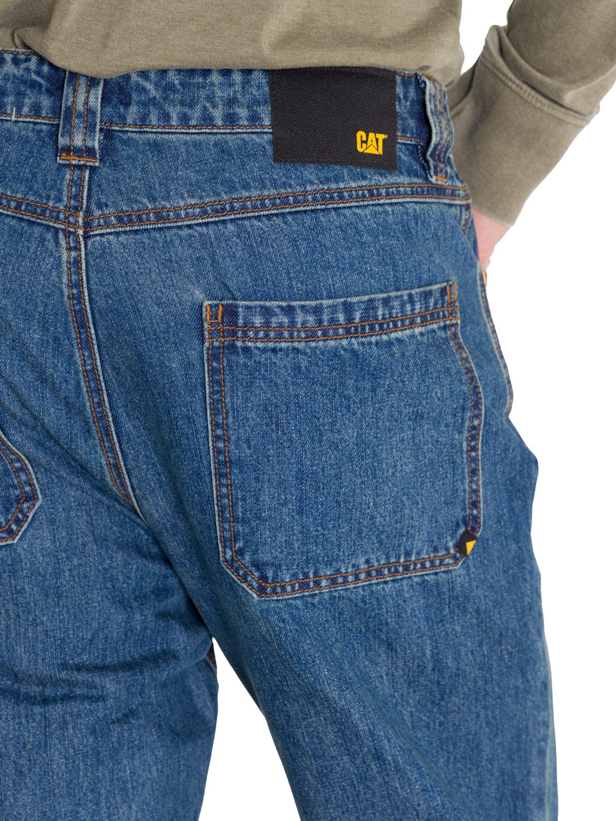 JEANS DENIM DOUBLE FRONT HOMBRE AZUL MARINO CAT - 6
