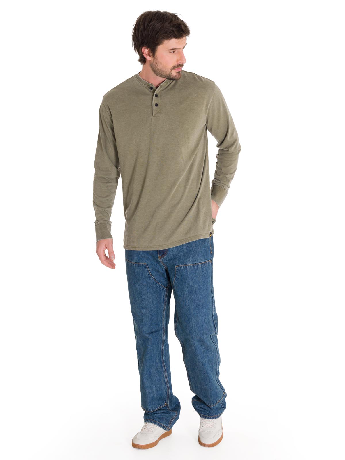 JEANS DENIM DOUBLE FRONT HOMBRE AZUL MARINO CAT - 7