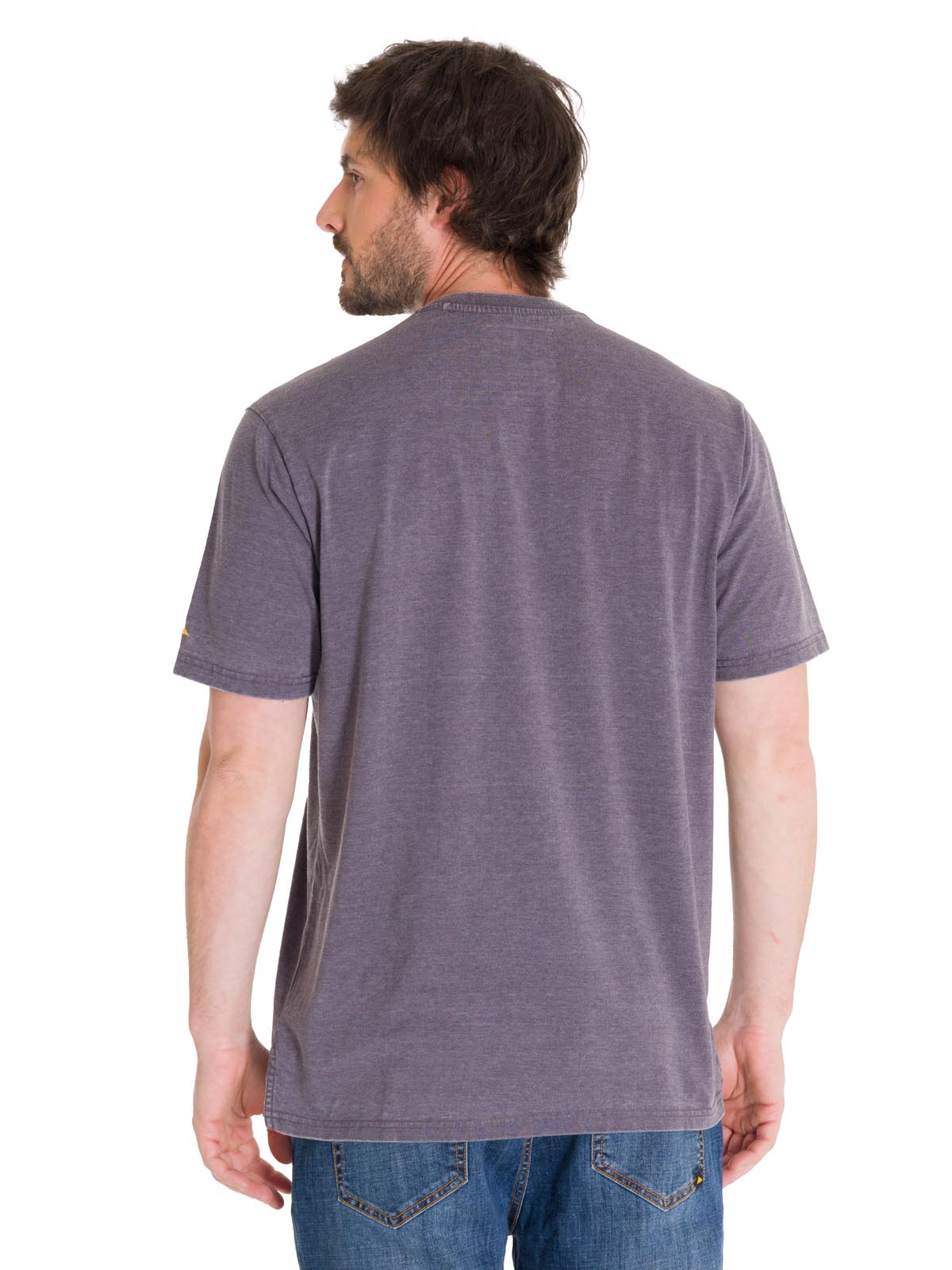 POLERA BURNOUT HENLEY HOMBRE GRIS CAT - 4