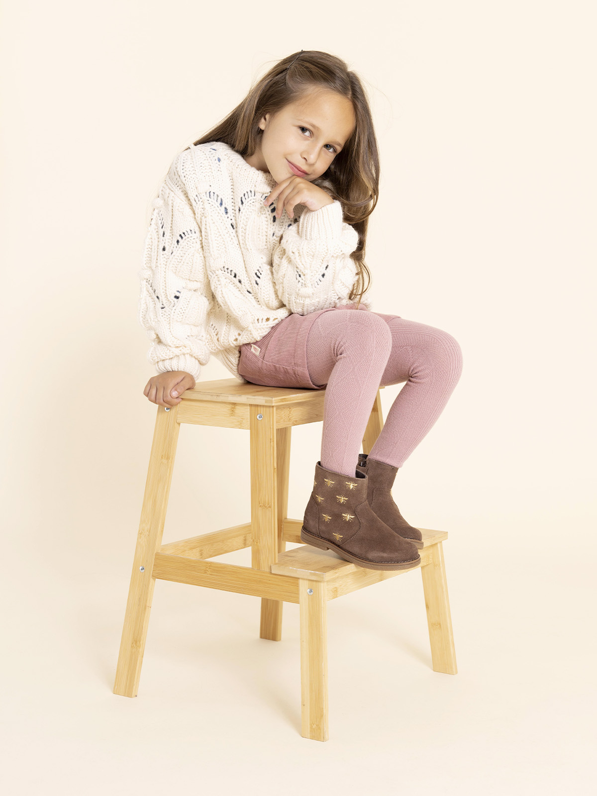 BOTIN CUERO HOLLAND NIÑA CAFÉ HUSH PUPPIES - 4