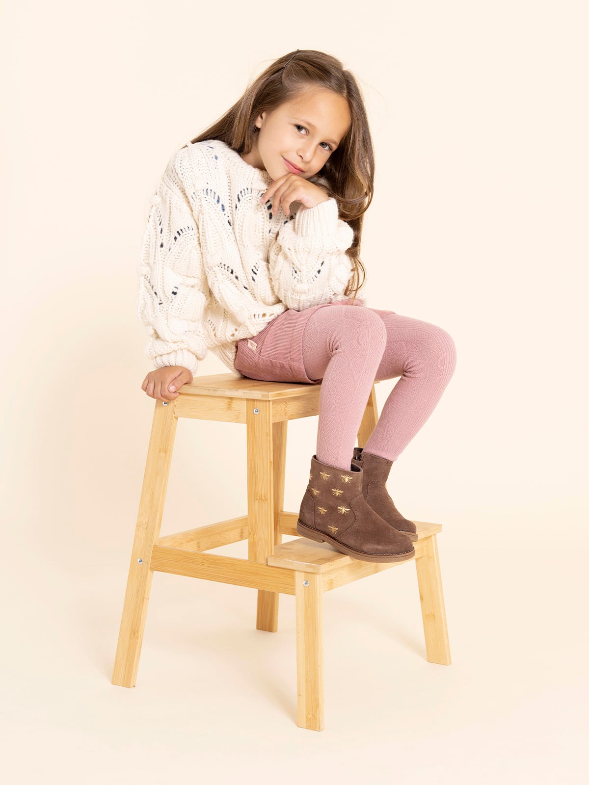 BOTIN CUERO HOLLAND NIÑA CAFÉ HUSH PUPPIES - 4